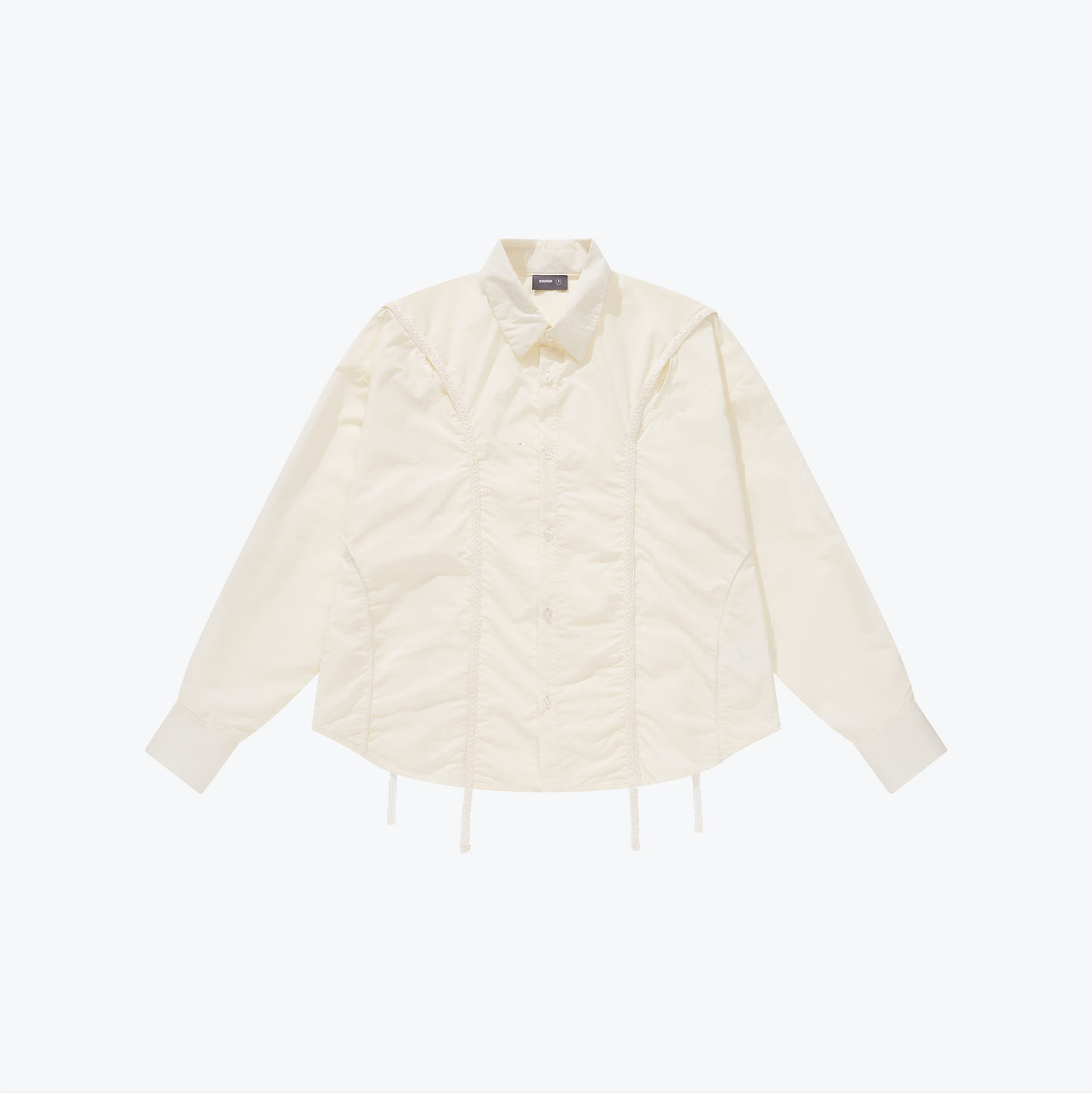 Chest Hole Oversize Shirt White【L25-22WH】