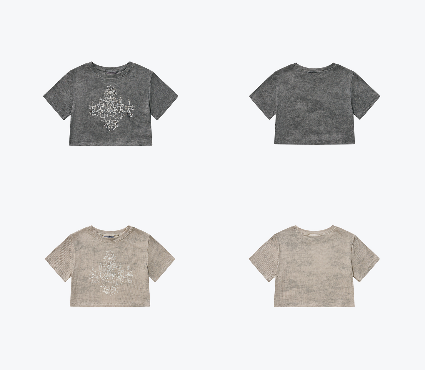 Crystal Chandelier Printed Top Black【L25-T05BK】