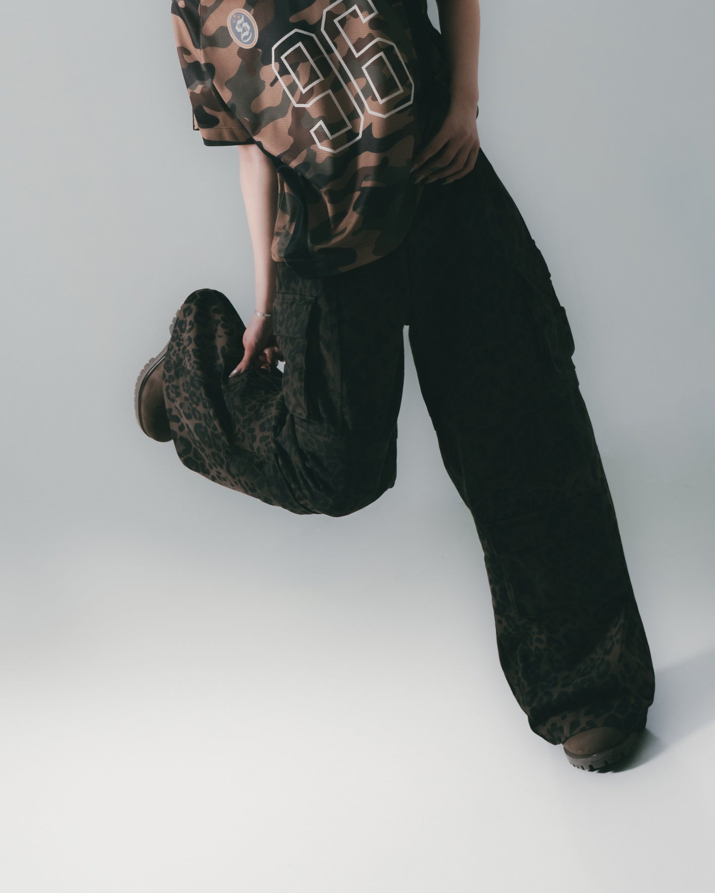 Football Mesh Oversize T-Shirts Camo【L25-T01CA】