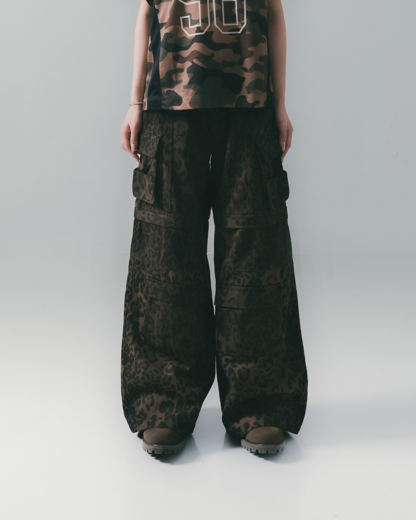 Football Mesh Oversize T-Shirts Camo【L25-T01CA】