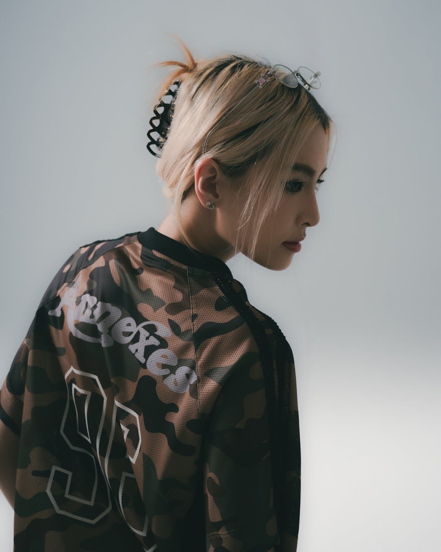 Football Mesh Oversize T-Shirts Camo【L25-T01CA】