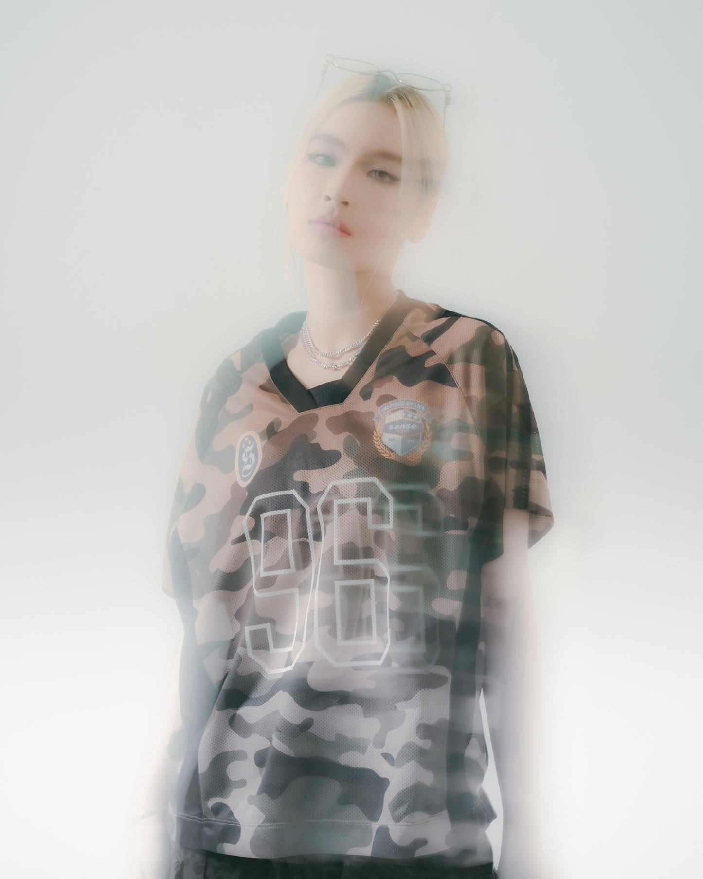 Football Mesh Oversize T-Shirts Camo【L25-T01CA】