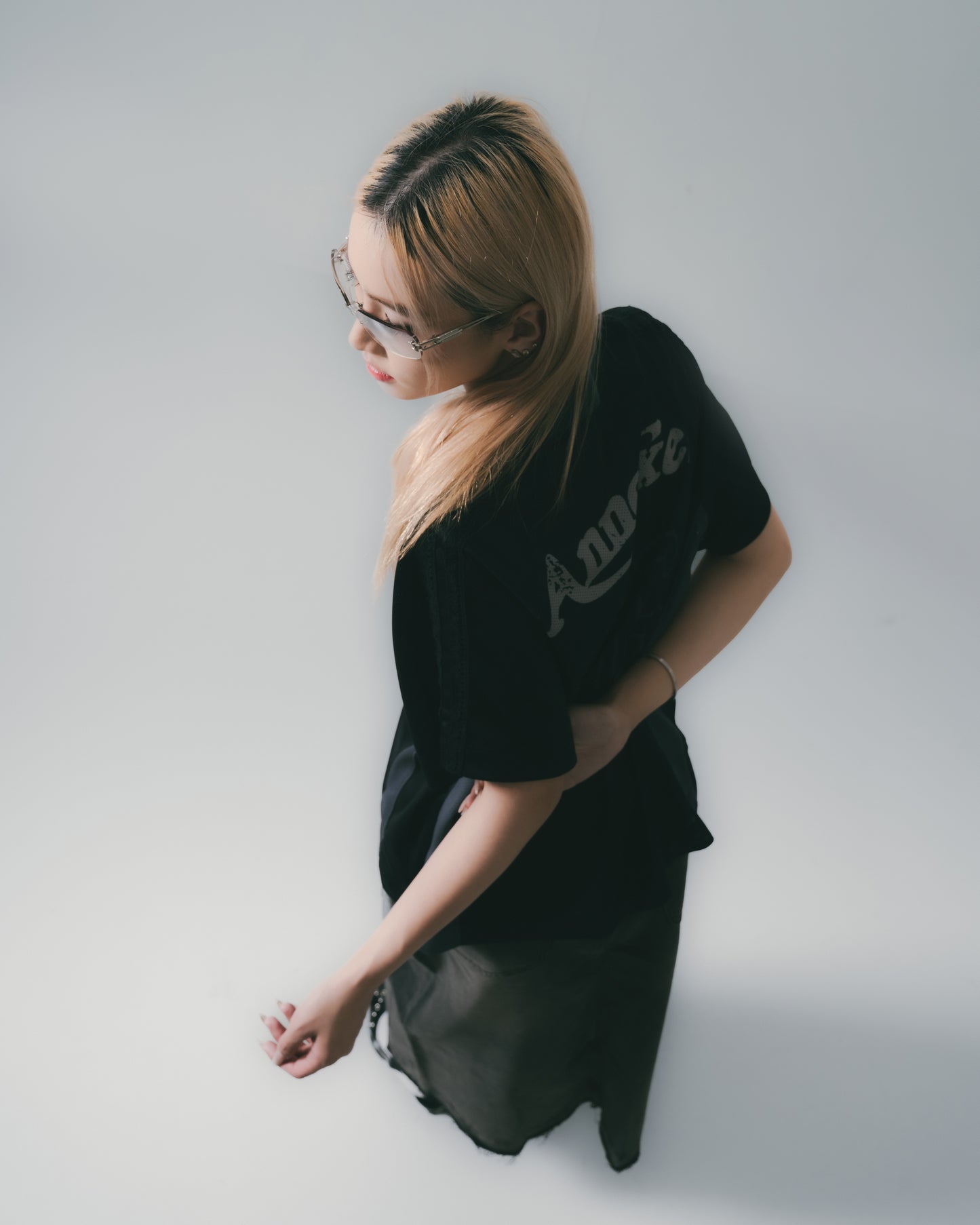 Football Mesh Oversize T-Shirts Black【L25-T01BK】