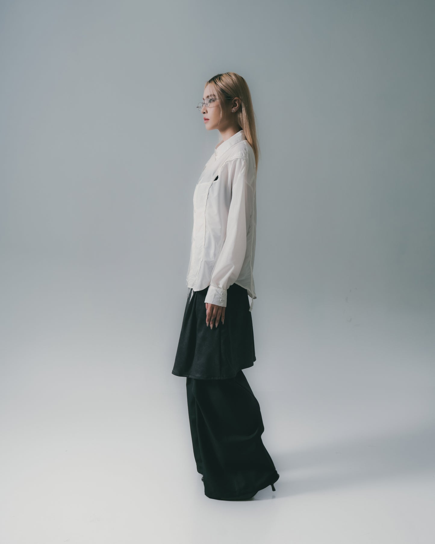 Washed Mini Skirt Charoal【L25-16CH】