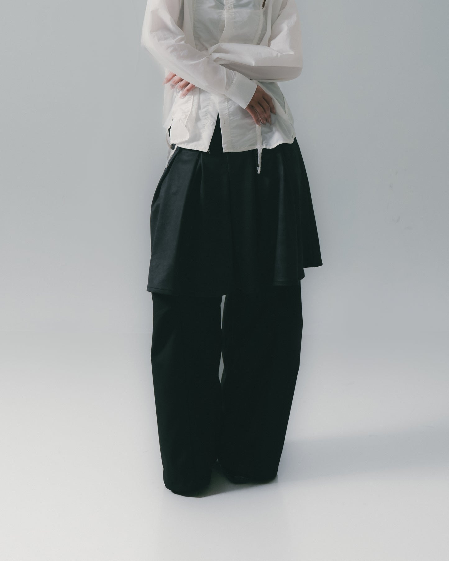 Washed Mini Skirt Charoal【L25-16CH】