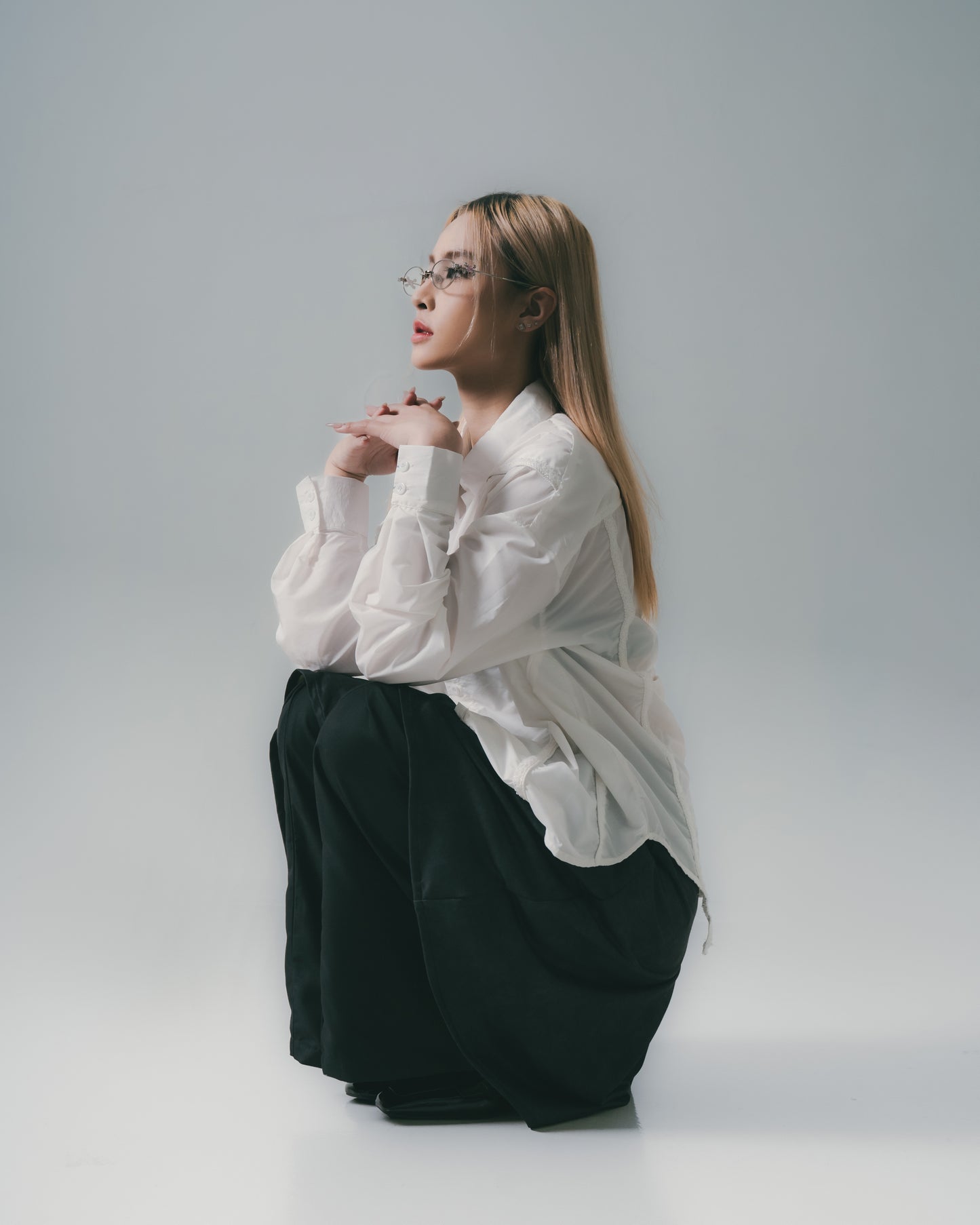 Washed Mini Skirt Charoal【L25-16CH】