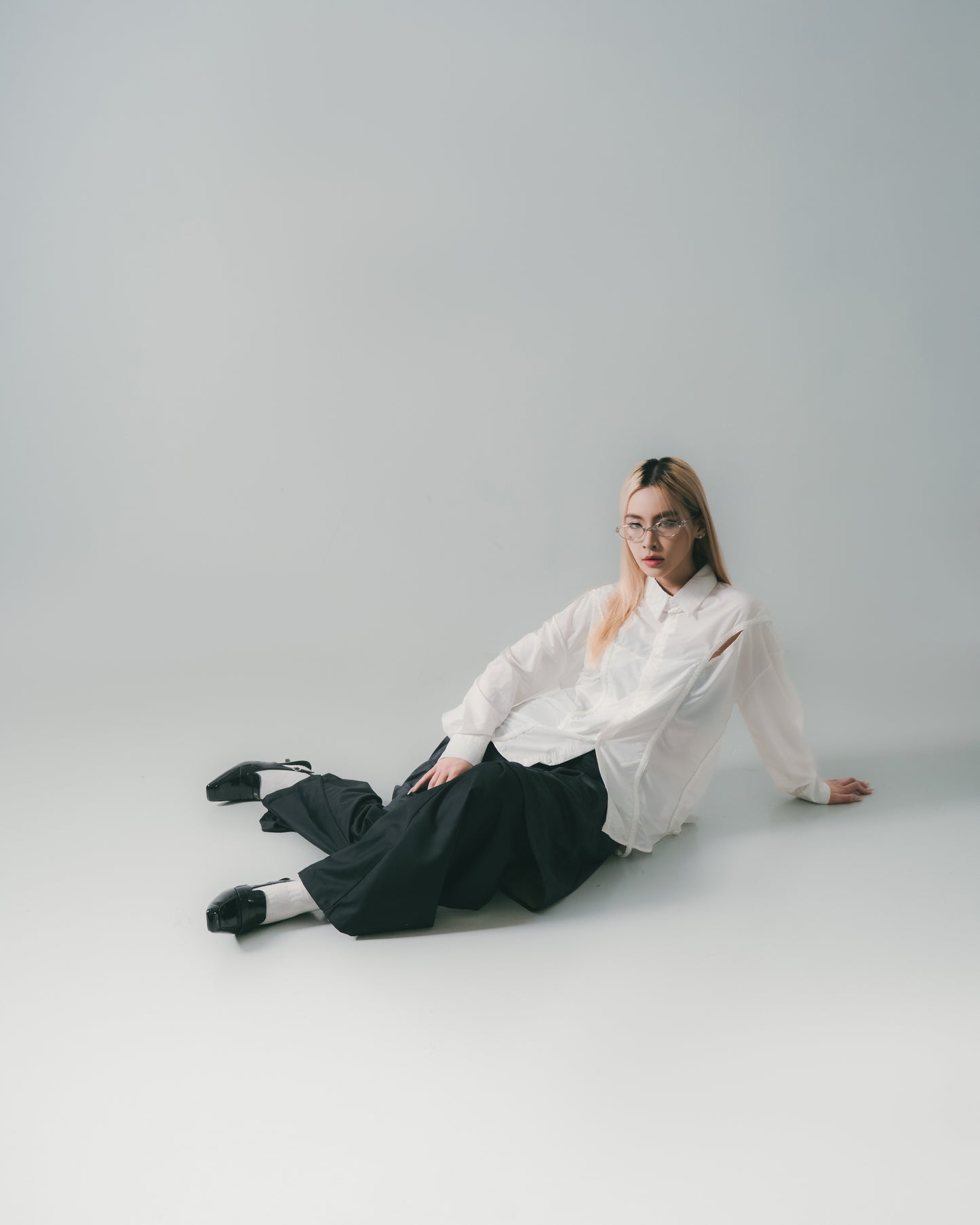 Washed Mini Skirt Charoal【L25-16CH】