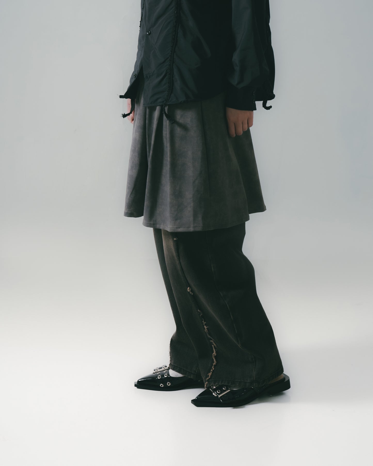 Washed Mini Skirt Dirty Sand【L25-16DS