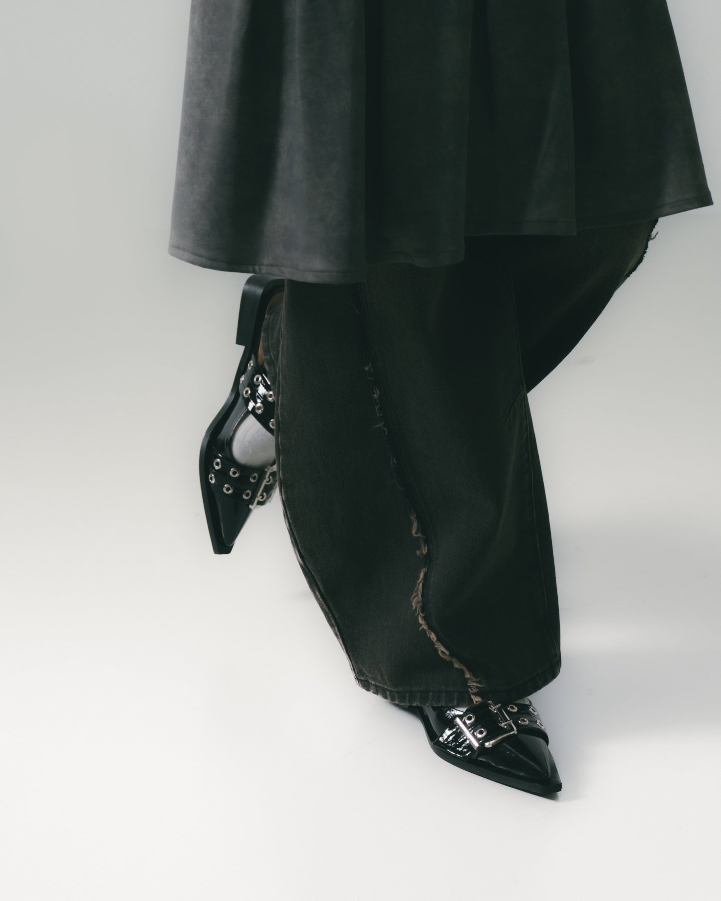 Washed Mini Skirt Dirty Sand【L25-16DS