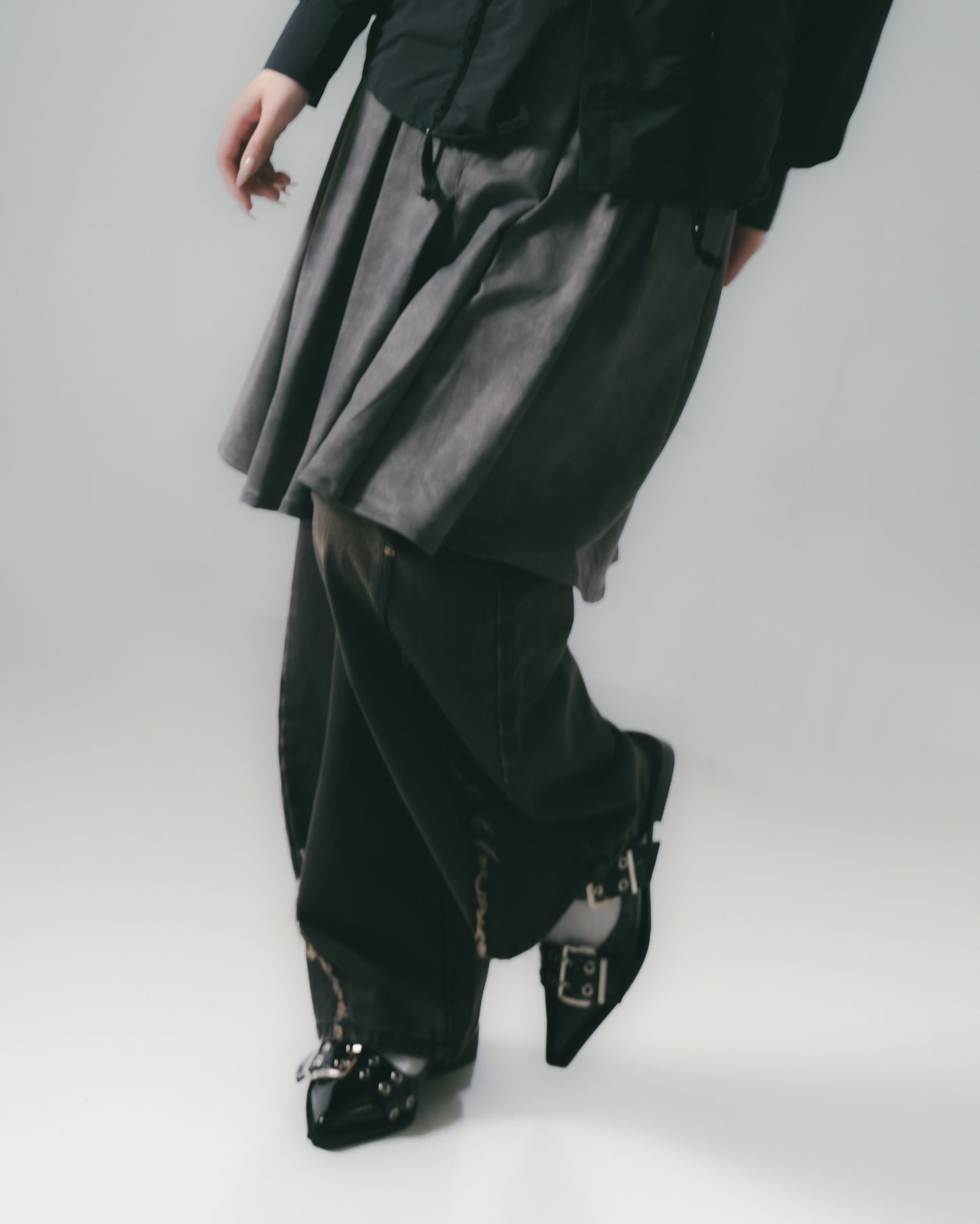 Washed Mini Skirt Dirty Sand【L25-16DS