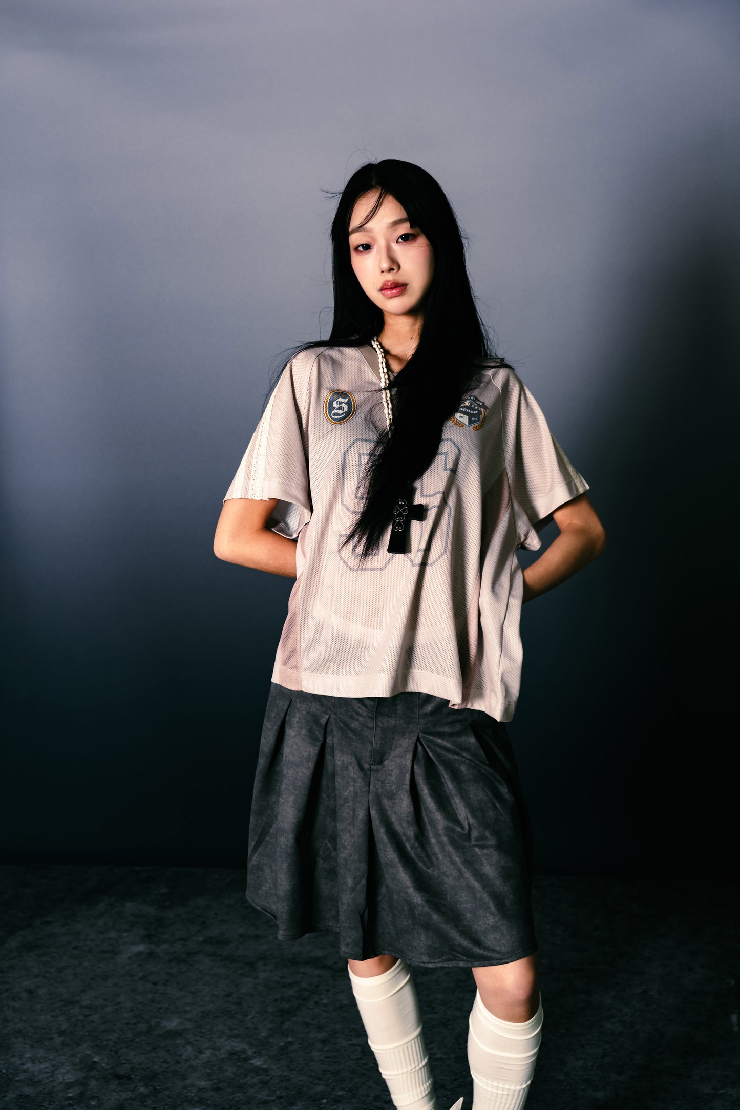 Washed Mini Skirt Dirty Sand【L25-16DS