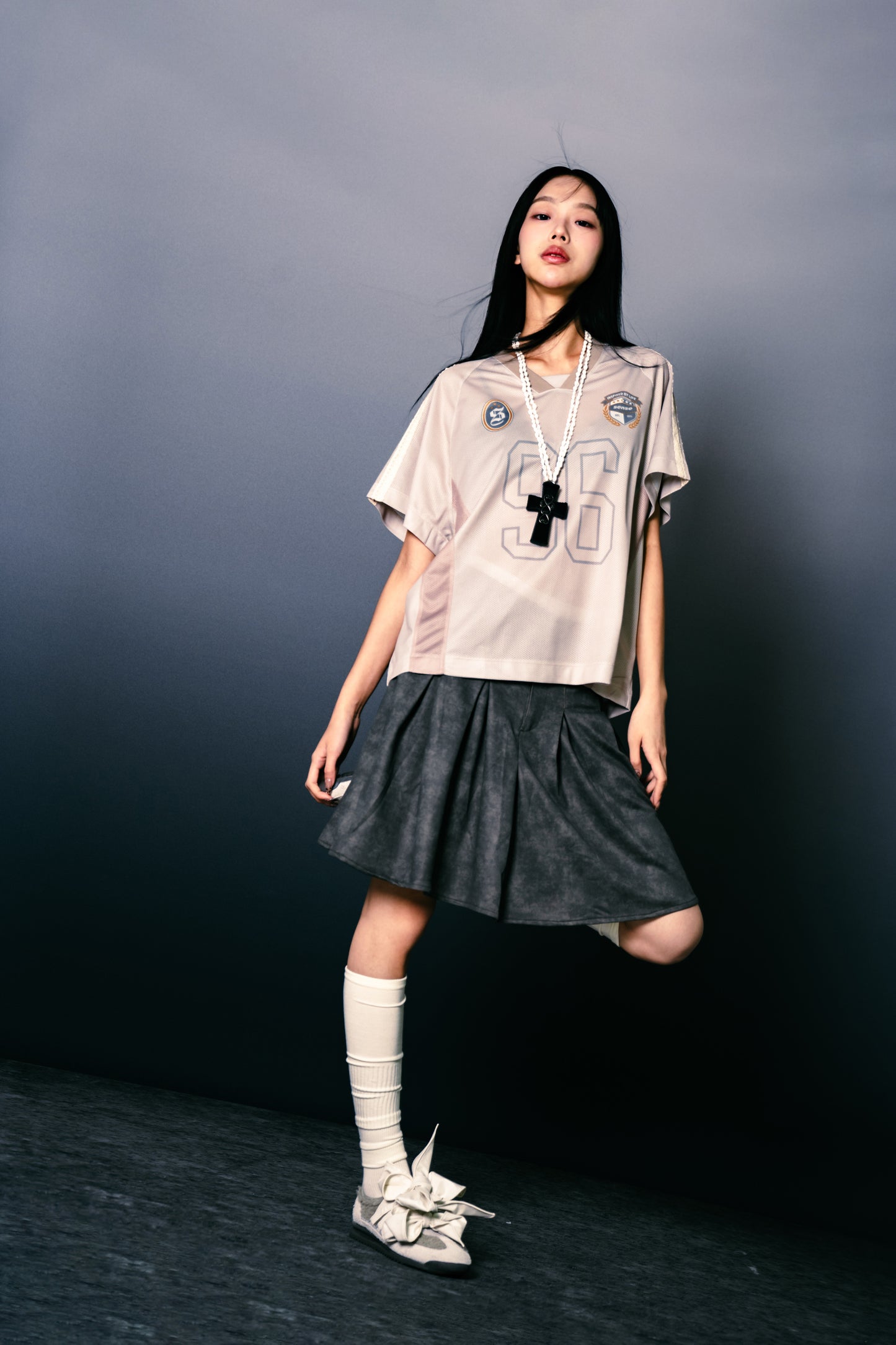 Washed Mini Skirt Dirty Sand【L25-16DS