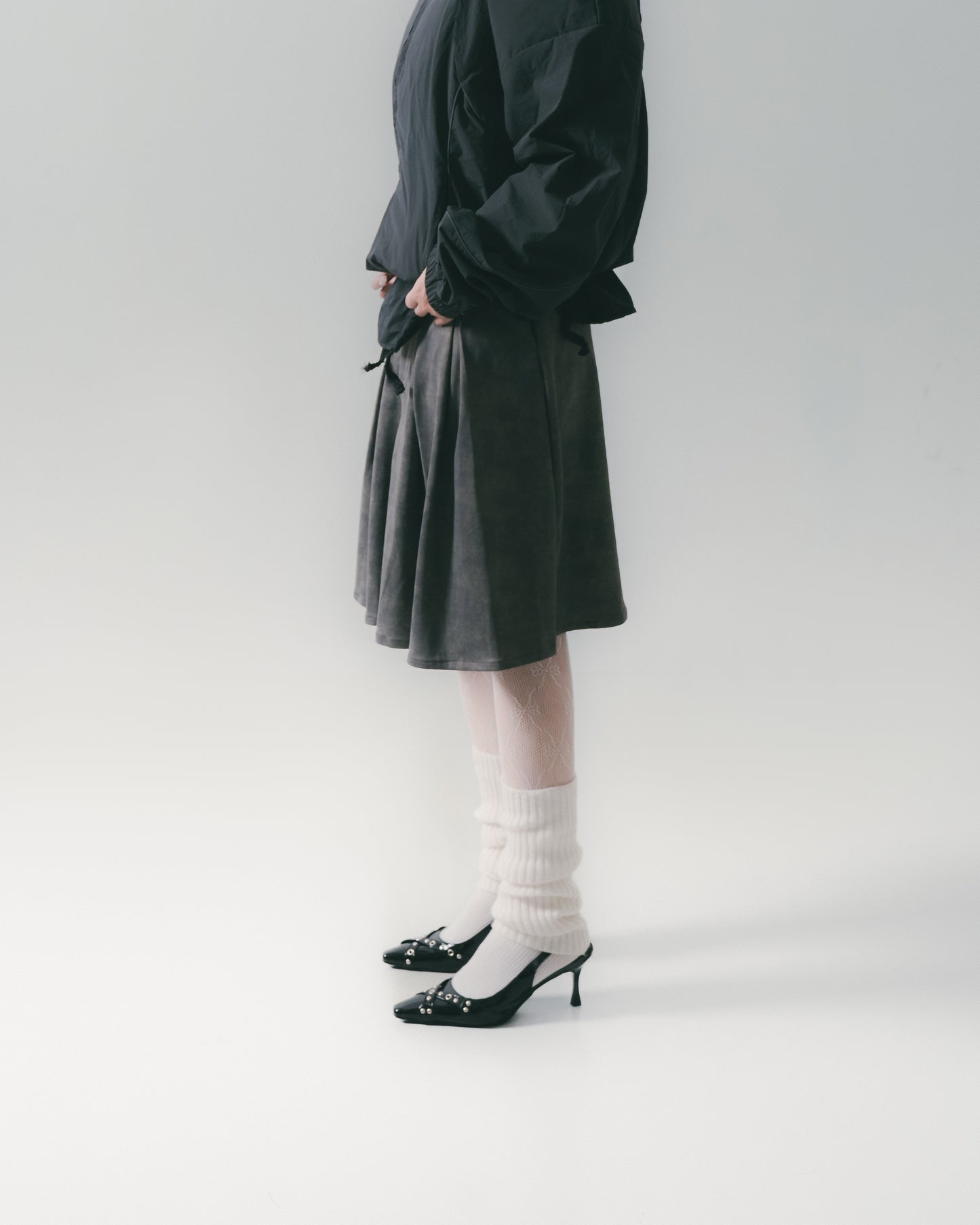 Washed Mini Skirt Dirty Sand【L25-16DS