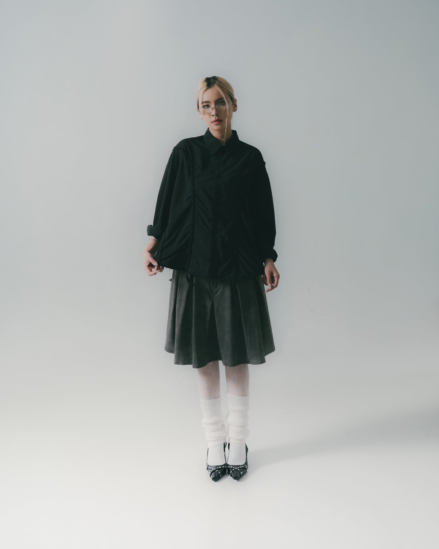 Washed Mini Skirt Dirty Sand【L25-16DS