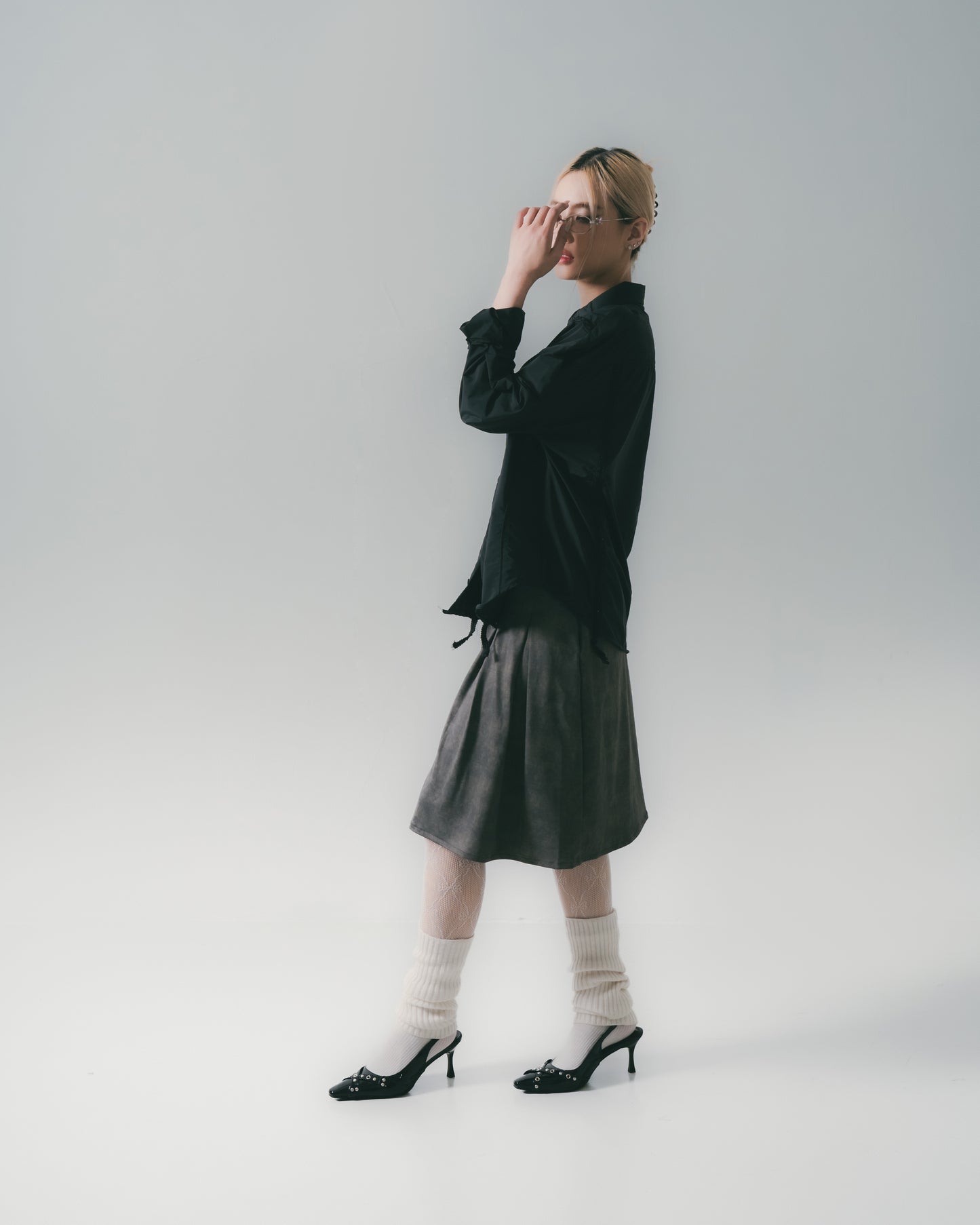 Washed Mini Skirt Dirty Sand【L25-16DS