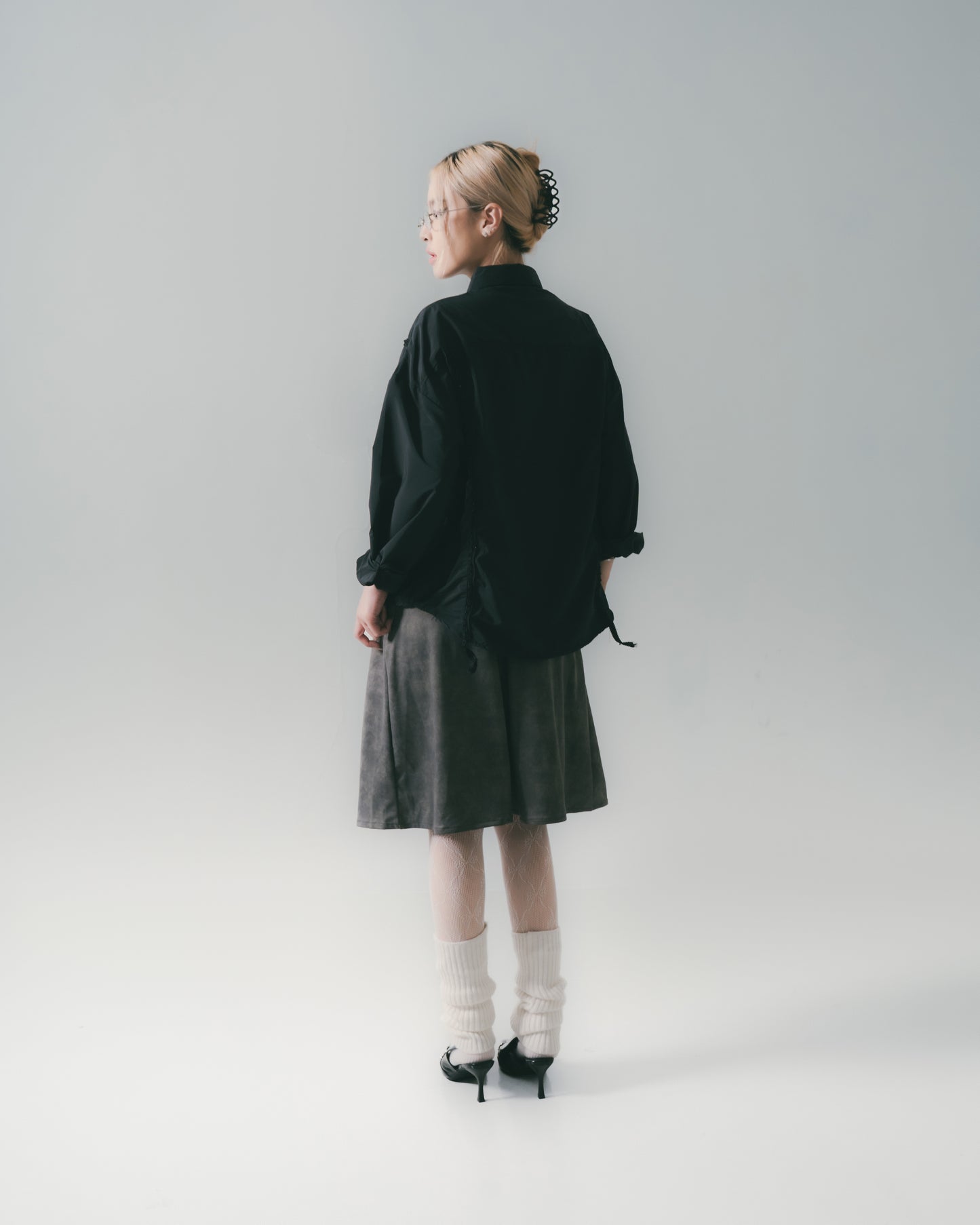 Washed Mini Skirt Dirty Sand【L25-16DS