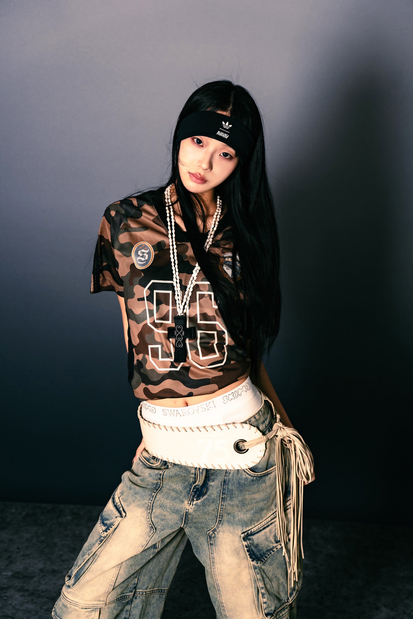 Football Mesh Oversize T-Shirts Camo【L25-T01CA】