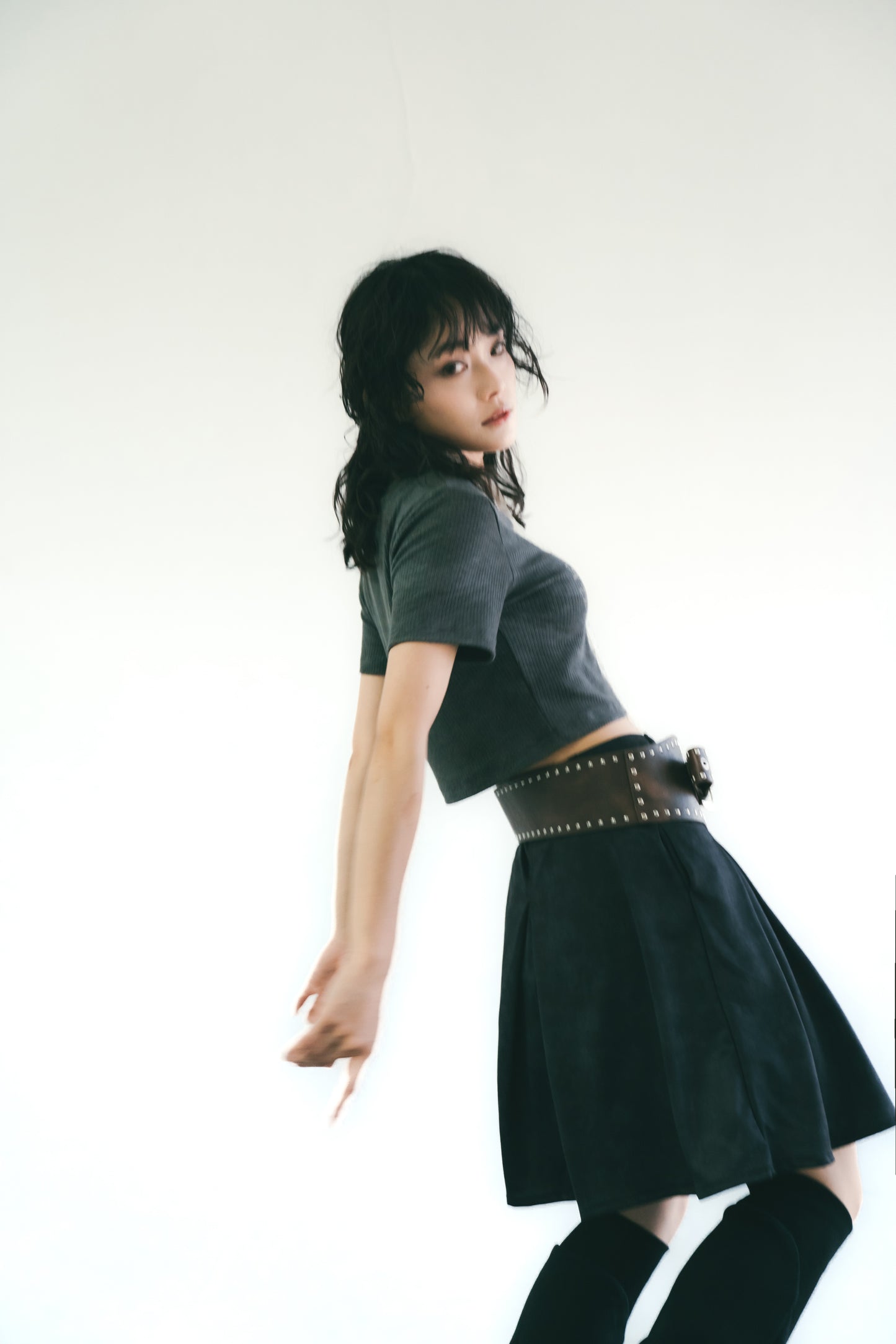 Crystal Chandelier Printed Top Black【L25-T05BK】