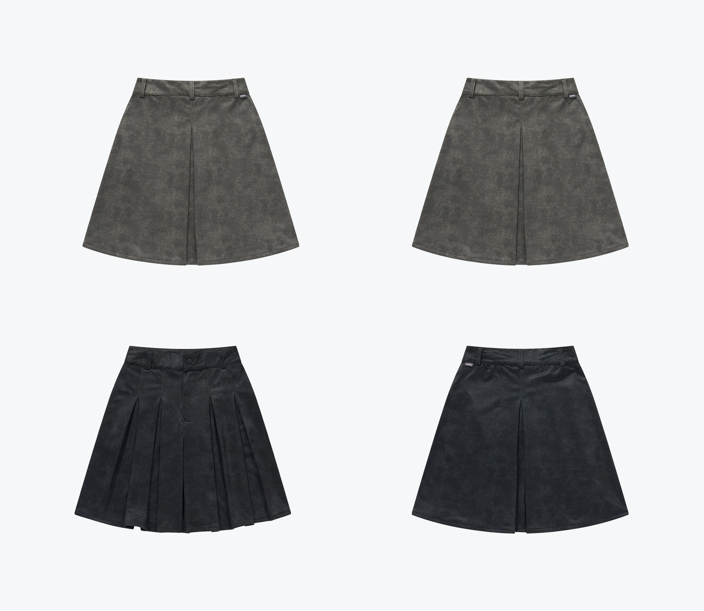 Washed Mini Skirt Charoal【L25-16CH】