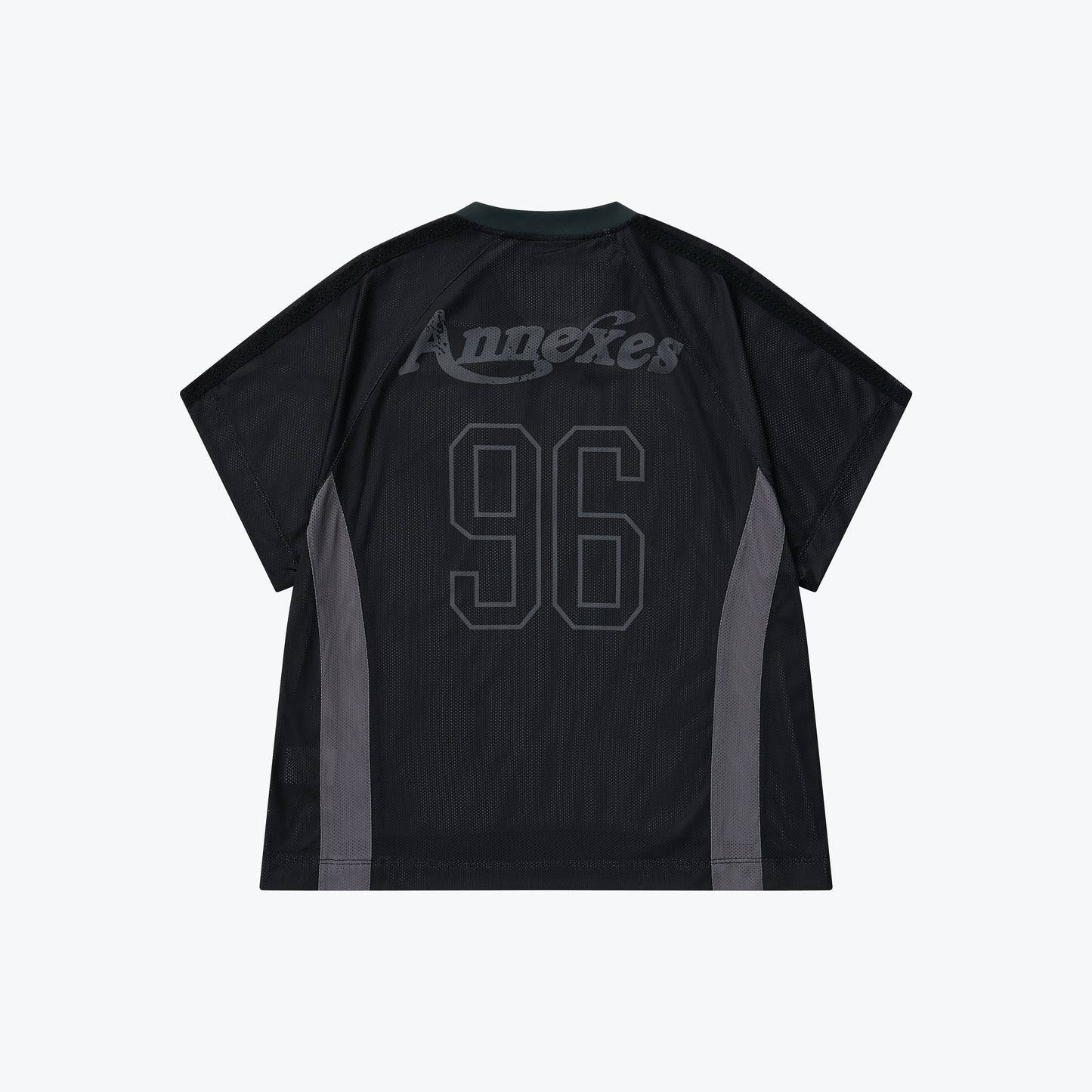 Football Mesh Oversize T-Shirts Black【L25-T01BK】