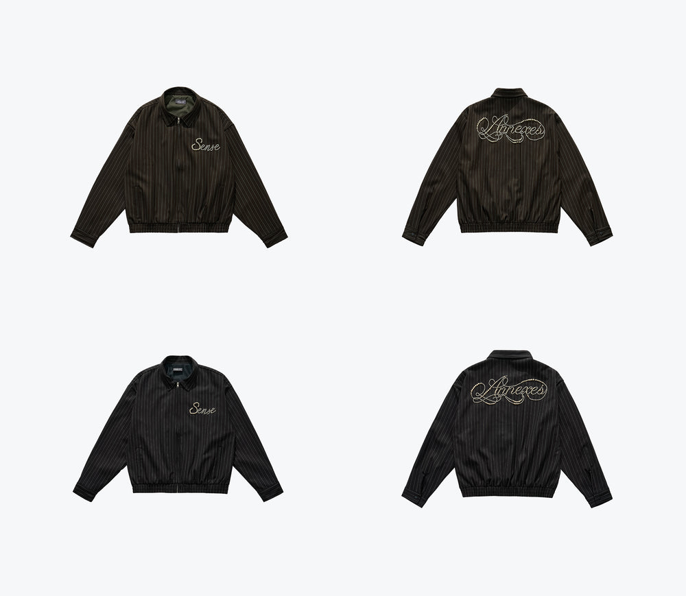 
                  
                    Pearl Stripe Jacket Black【M25-50BK】
                  
                