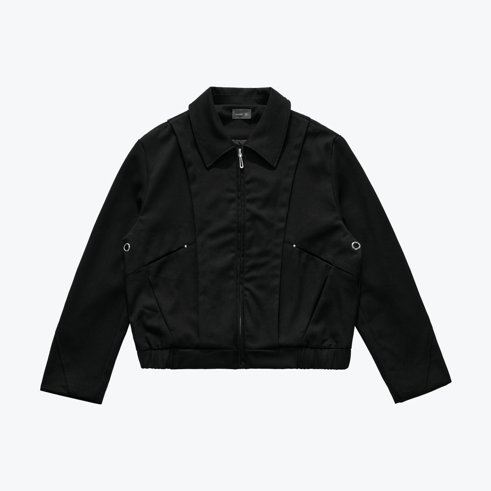 Beaver Zip Short Jacket Black【M25-54BK】