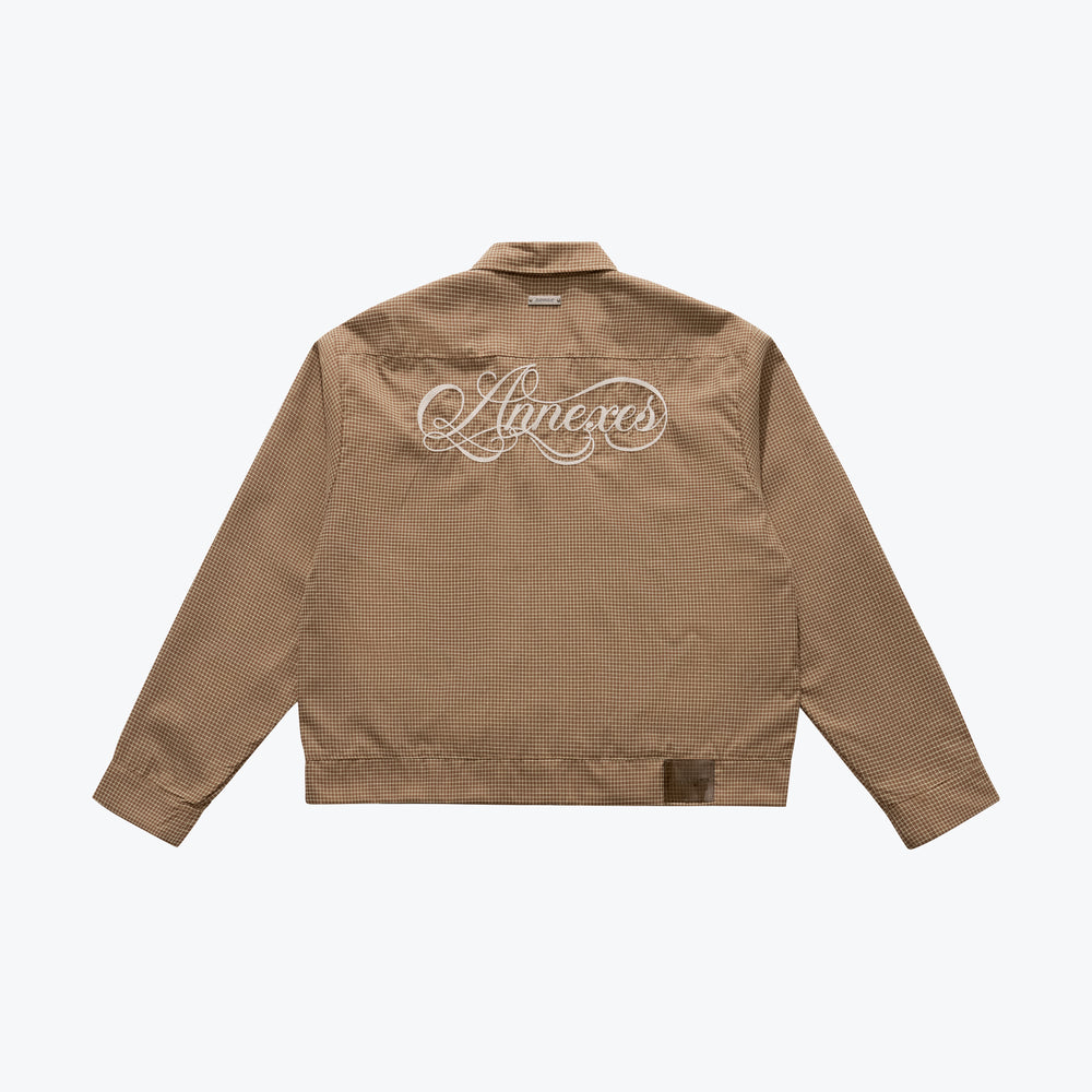 
                  
                    Embroidered Plaid Jacket Tan【M25-49TAN】
                  
                