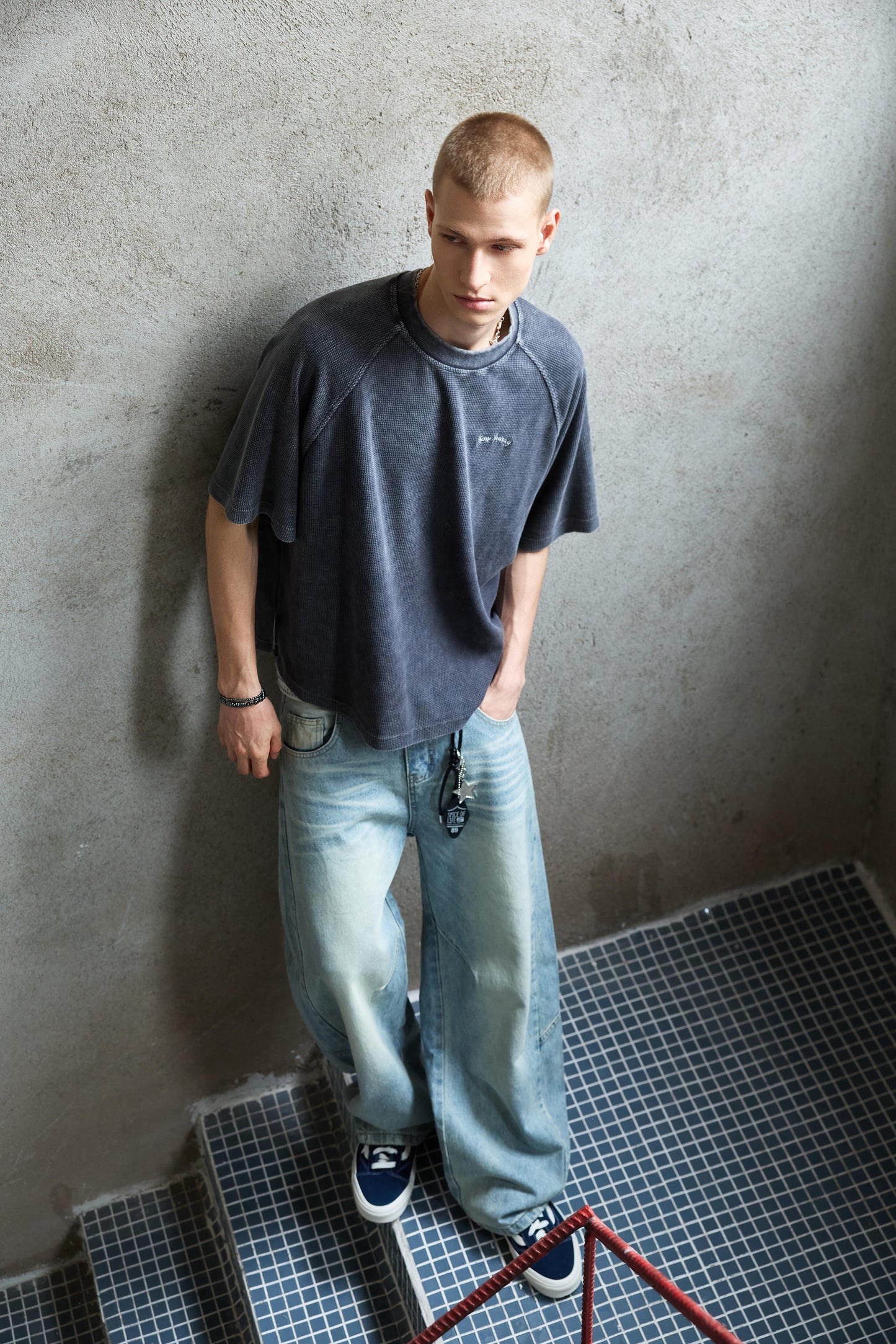
                  
                    Pigment Dyed Waffle Boxy Tee Vapor Blue【M26-T10VB】
                  
                