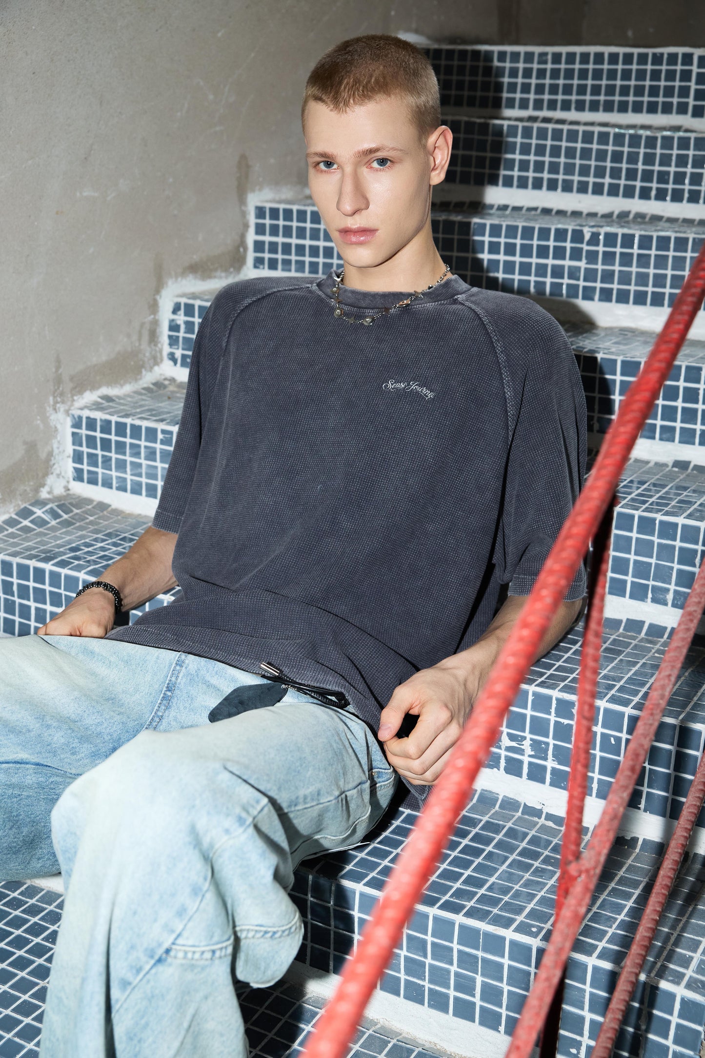 
                  
                    Pigment Dyed Waffle Boxy Tee Vapor Blue【M26-T10VB】
                  
                
