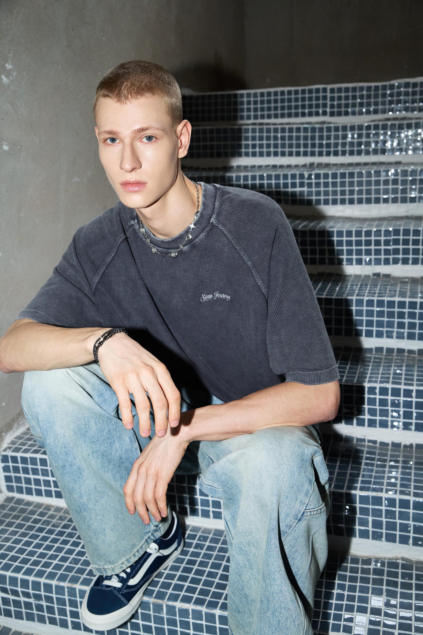 
                  
                    Pigment Dyed Waffle Boxy Tee Vapor Blue【M26-T10VB】
                  
                