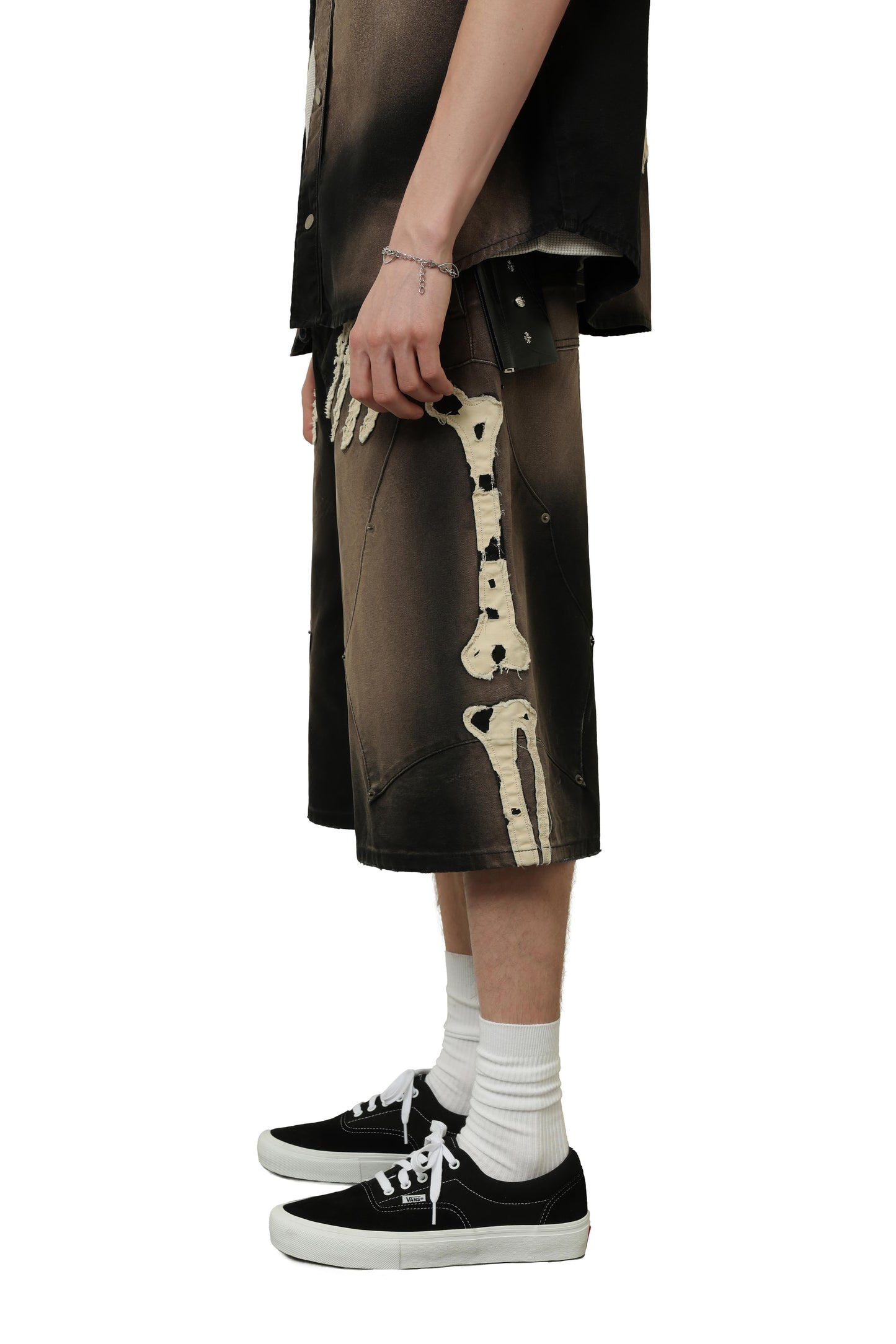
                  
                    Bone Applique Work Shorts Charcoal【M26-20CH】
                  
                