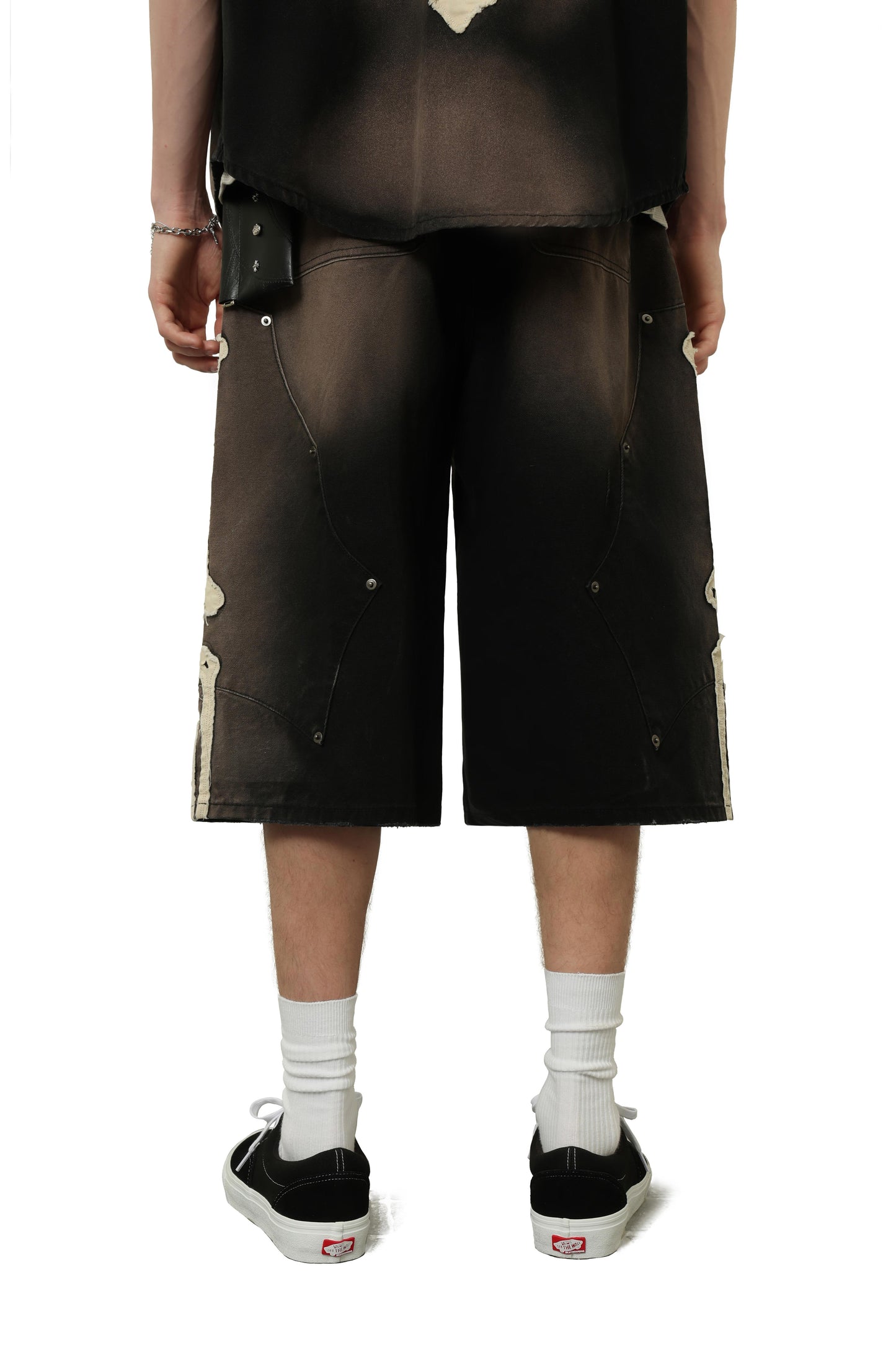 
                  
                    Bone Applique Work Shorts Charcoal【M26-20CH】
                  
                
