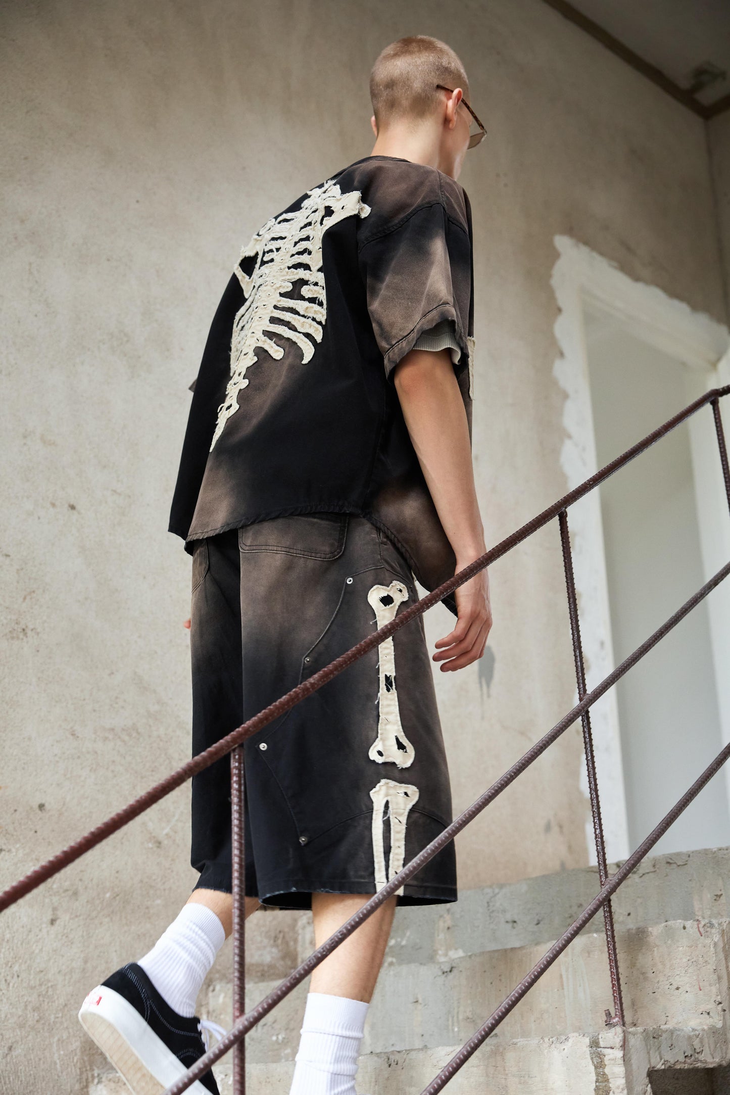
                  
                    Bone Applique Work Shorts Charcoal【M26-20CH】
                  
                
