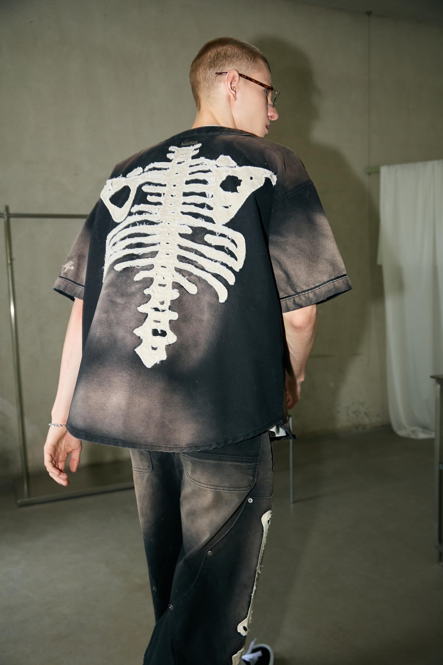 
                  
                    Bone Applique Baseball Jersey Charcoal【M26-19CH】
                  
                