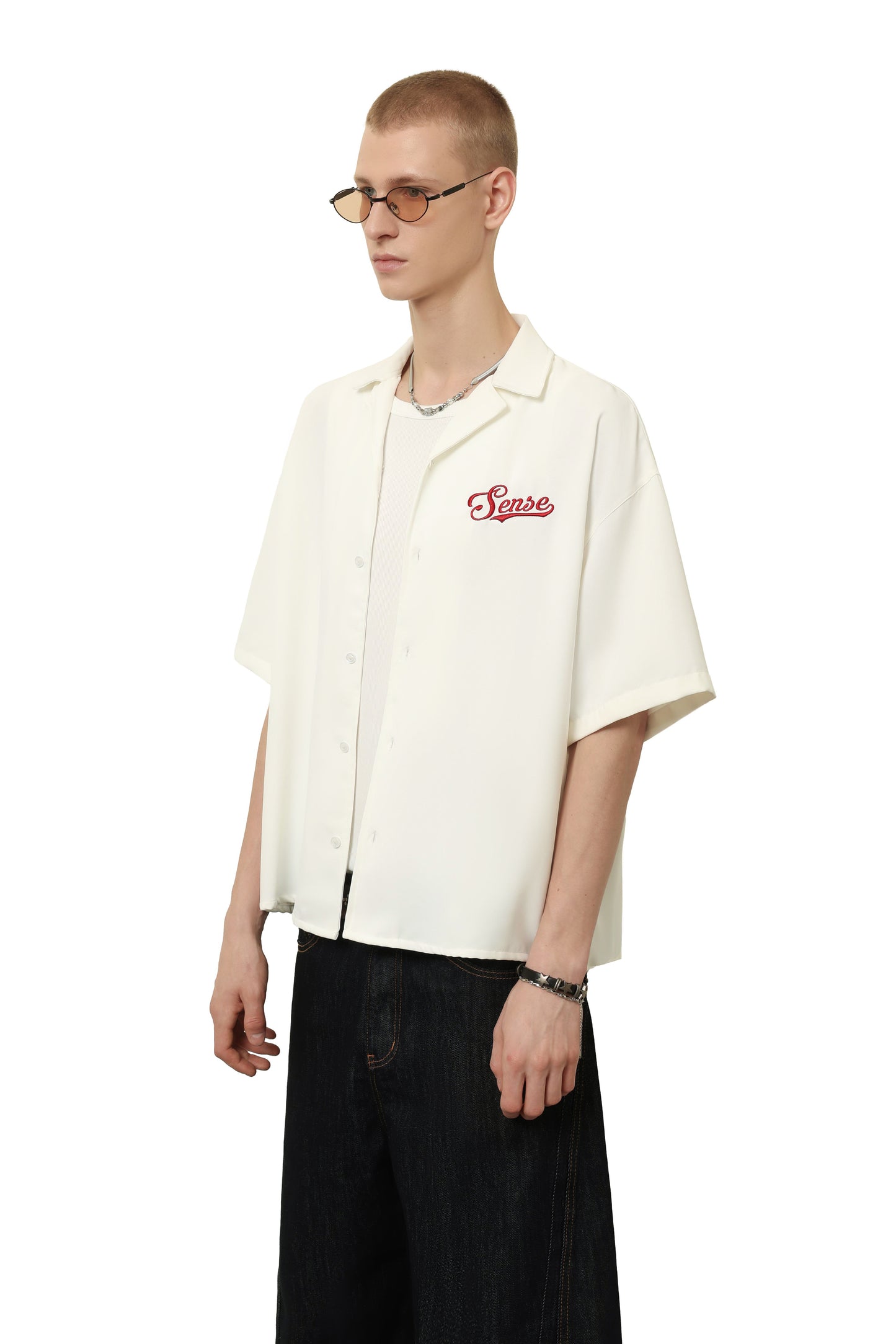 
                  
                    Eagle Chain- Stitch Camp Shirt White【M26-18WH】
                  
                