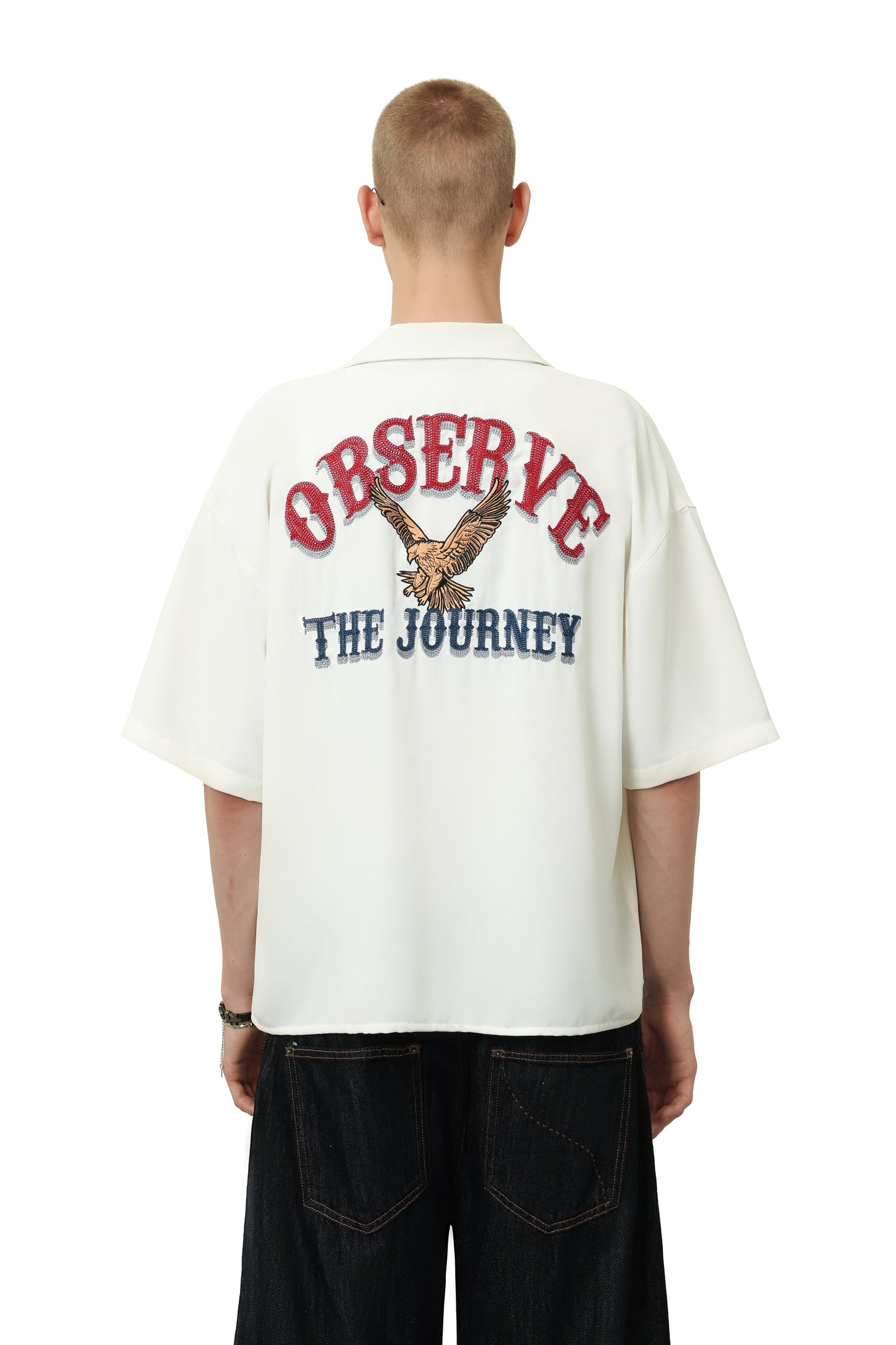 
                  
                    Eagle Chain- Stitch Camp Shirt White【M26-18WH】
                  
                
