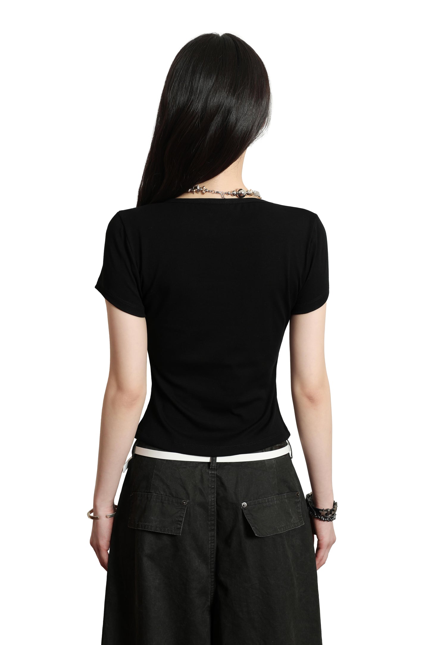 
                  
                    Easy Henry Neck Short Sleeve Tee Black【L26-17BK】
                  
                