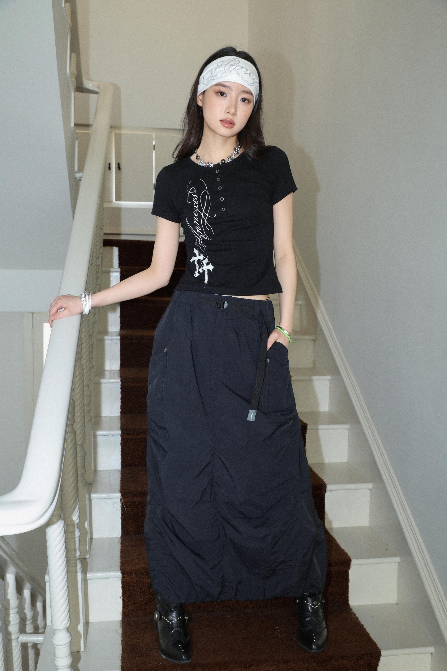 
                  
                    Technical Utility Skirt Black【L26-01BK】
                  
                