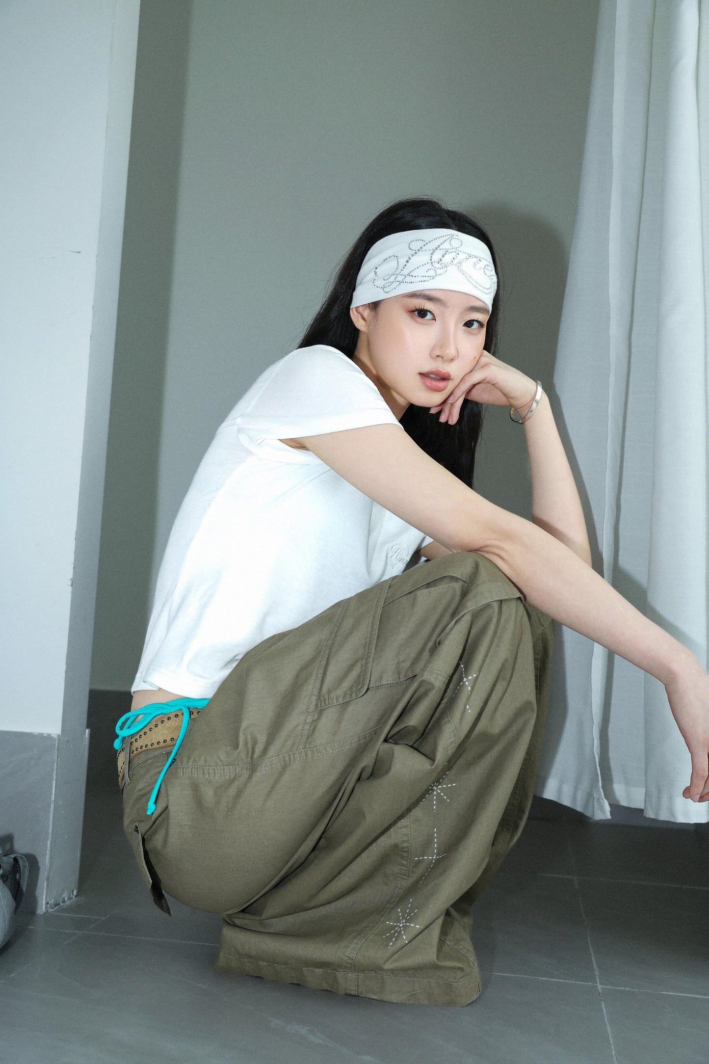 
                  
                    Nylon Cargo String Pants Khaki【L26-24KA】
                  
                