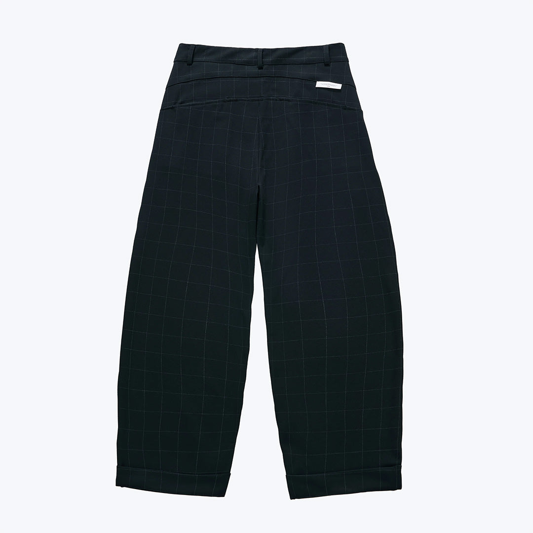 
                  
                    Wide Cut Checker Trousers Black【M25-09BK】
                  
                