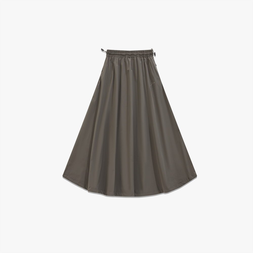 Sporty Nylon Full Skirts Olive【L23-12OL】