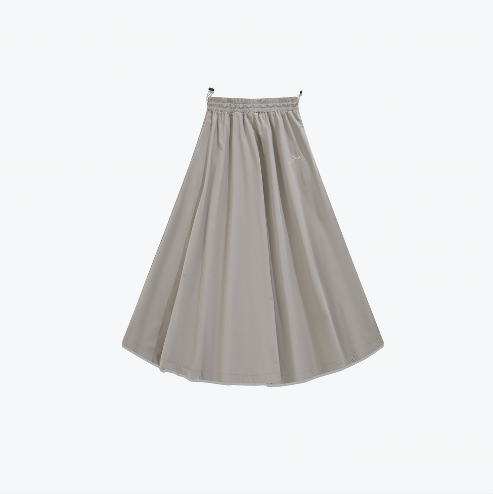 Sporty Nylon Full Skirts Khaki【L23-12KA】