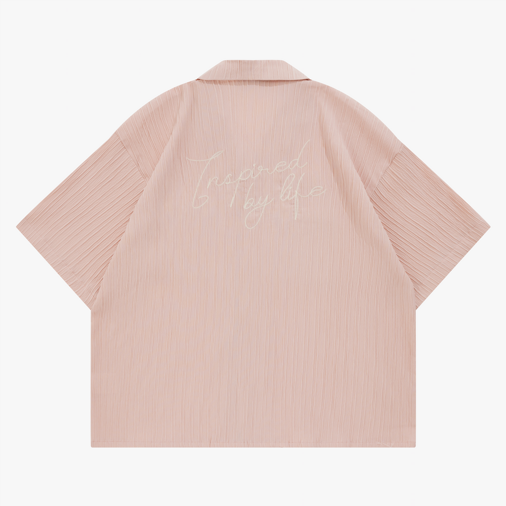 
                  
                    Oversized Bowling Shirt Pink【M23-29PK】
                  
                