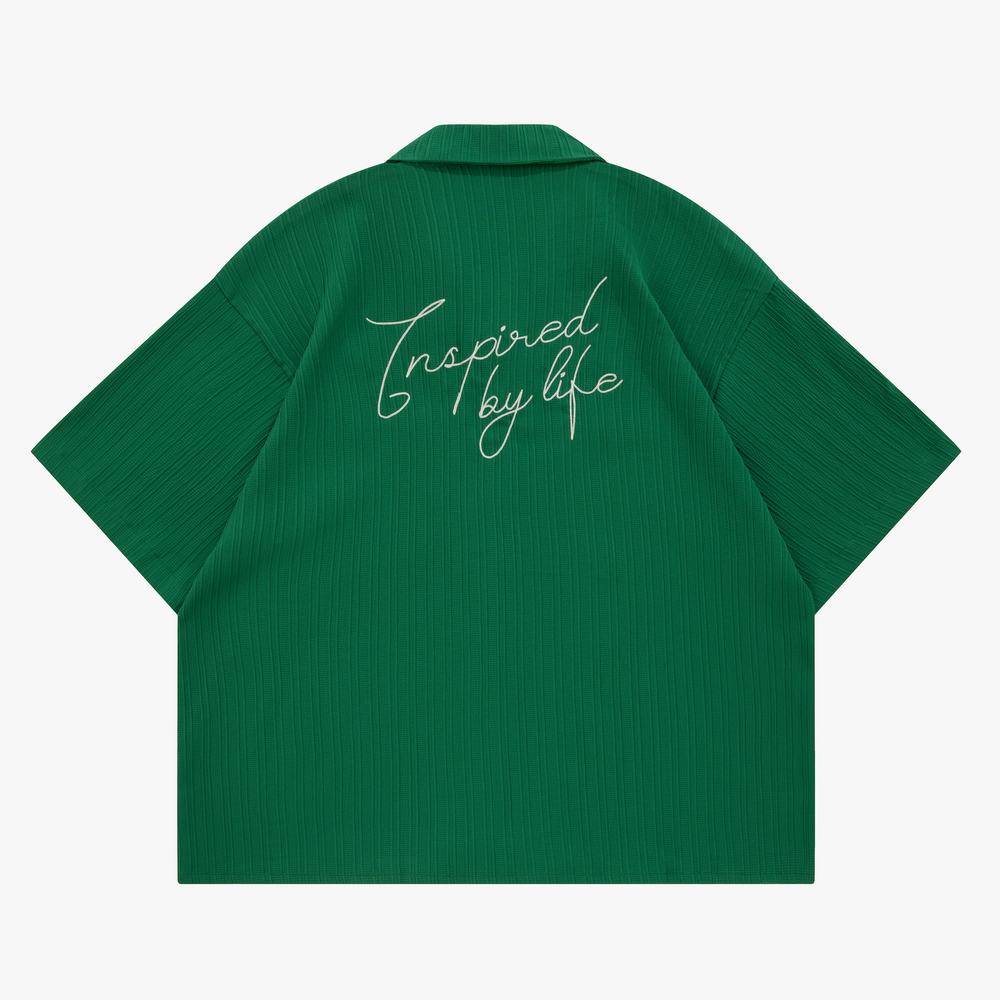 
                  
                    Oversized Bowling Shirt Green【M23-29GN】
                  
                