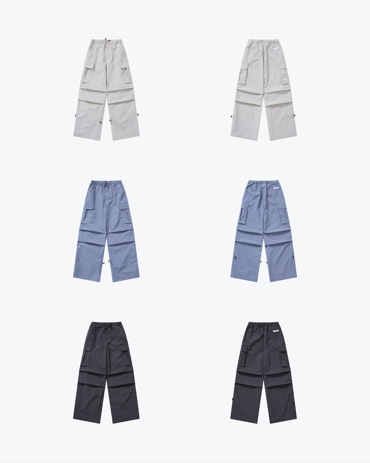 
                  
                    Wide Cut Parachute Cargo Pants Ivory【L23-38Iv】
                  
                