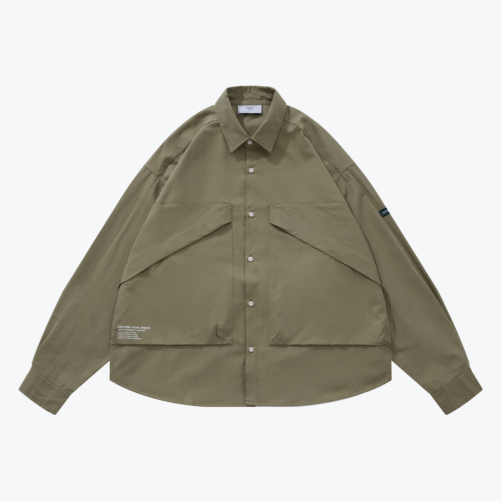 Tech Pocket LS Shirt Olive【M23-51OL】
