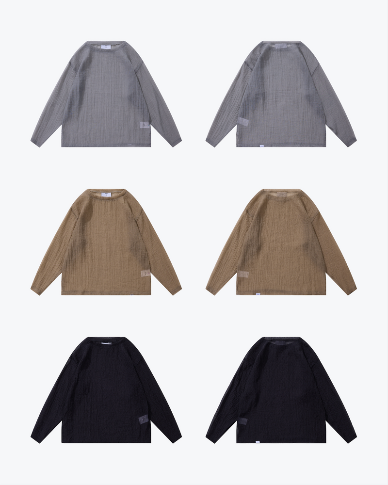 
                  
                    Long Sleeve Textured Top Grey【L23-47GY】
                  
                