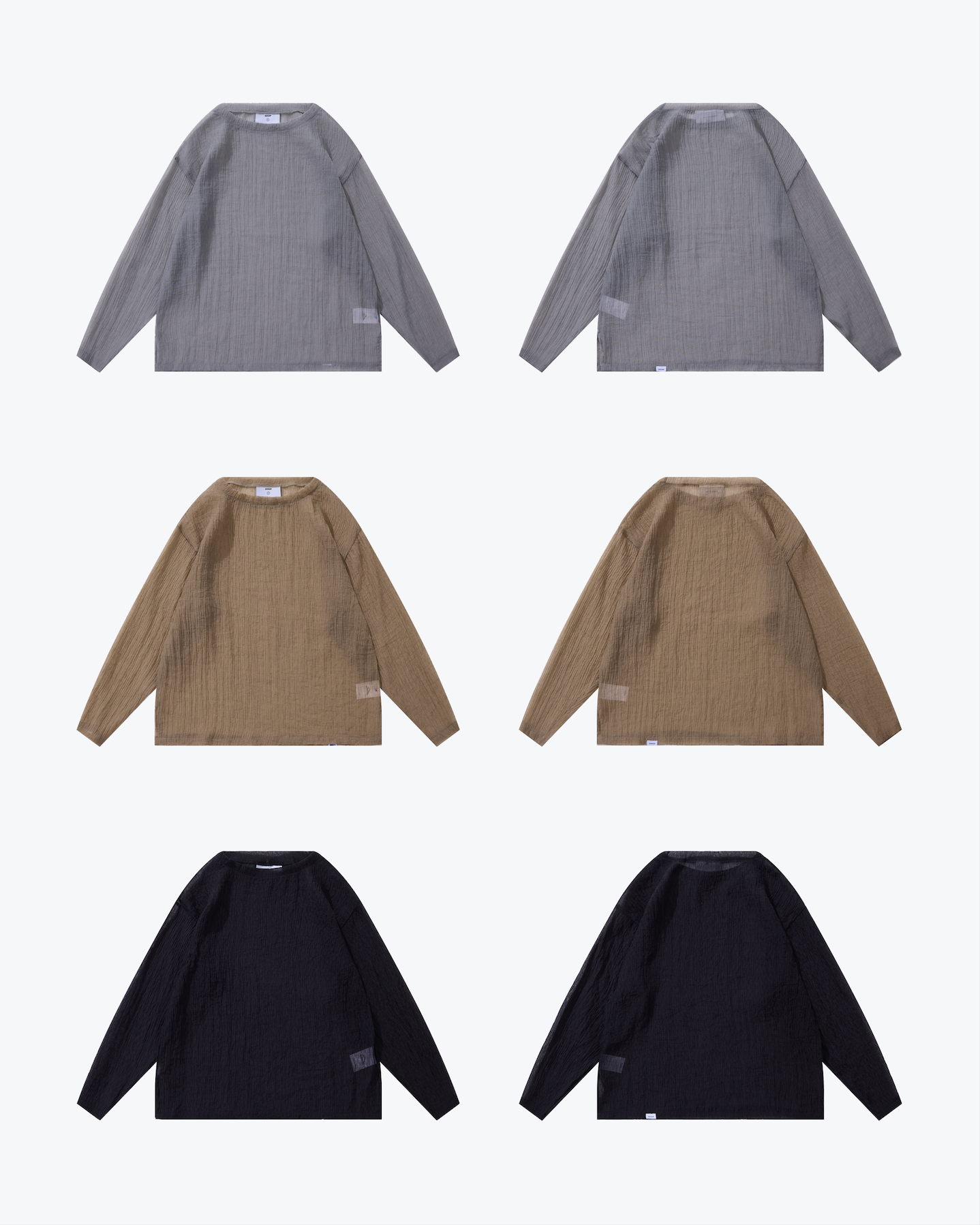 
                  
                    Long Sleeve Textured Top Grey【L23-47GY】
                  
                