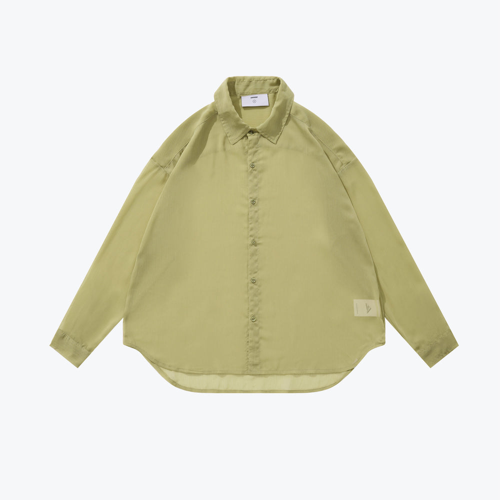 Long Sleeve Textured Shirt Green【L23-49GN】