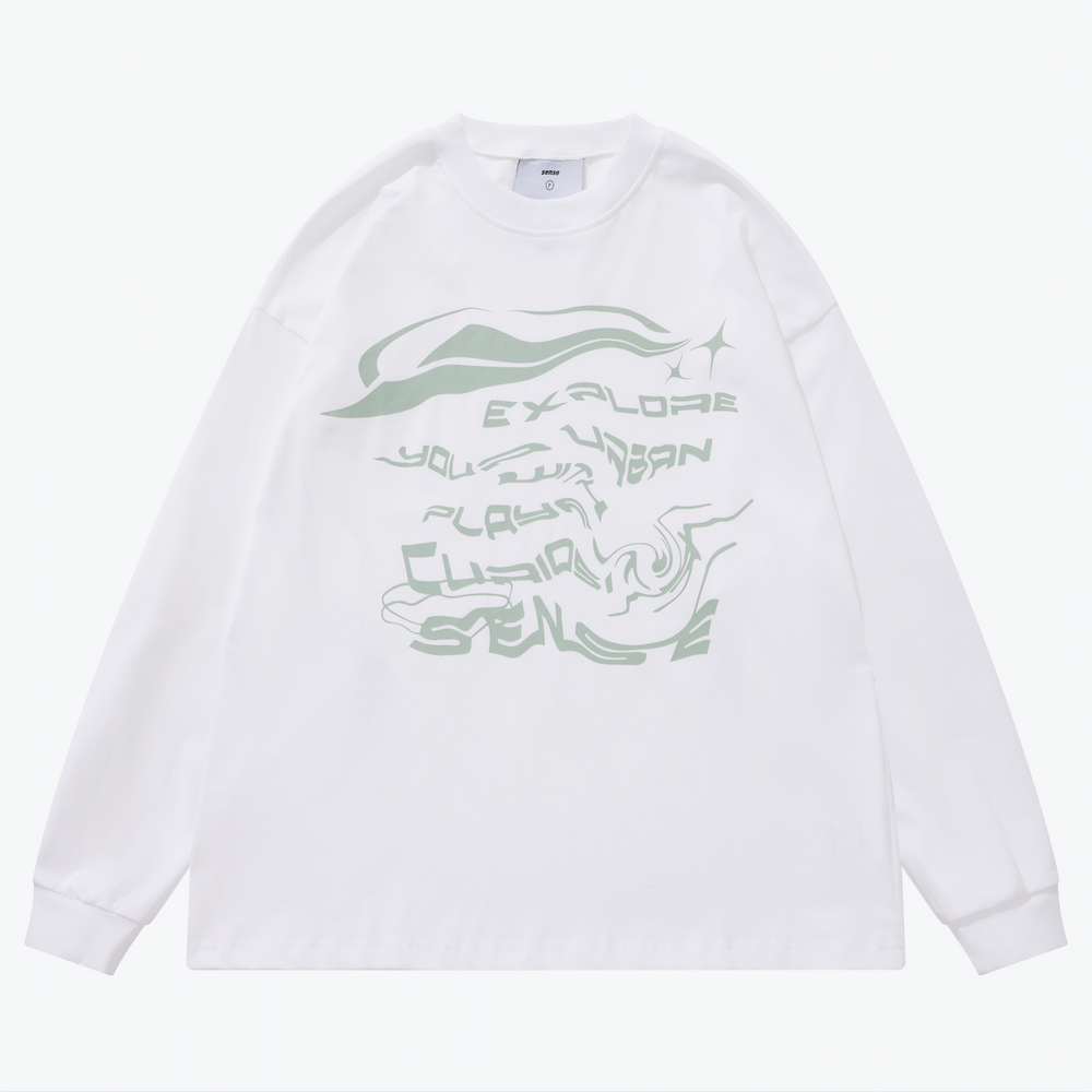 LS Cotton Lipuify Print Tee White【L23-T04WH】